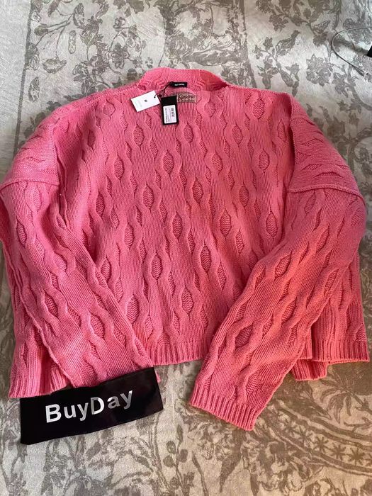 Raf Simons RafSimons 21AW Oversized Sweater in Pink | Grailed