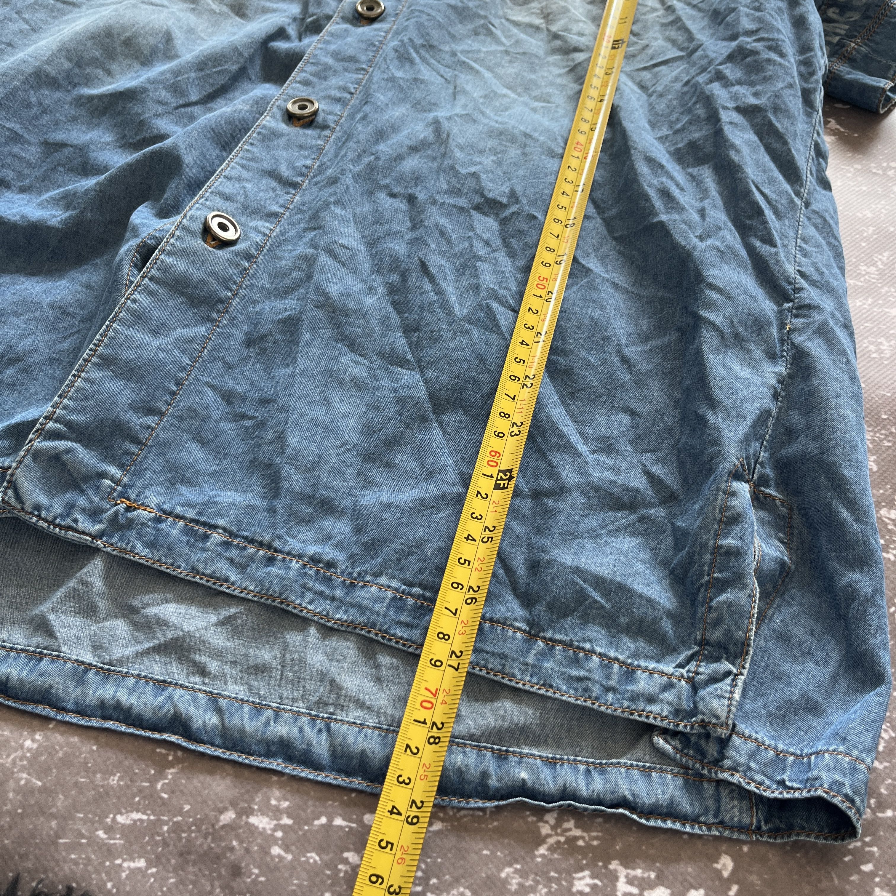Dirk Bikkembergs Dirk Dirk Bikkembergs Asymmetric Button Up Denim Blue Shirt Size US M / EU 48-50 / 2 - 18 Thumbnail