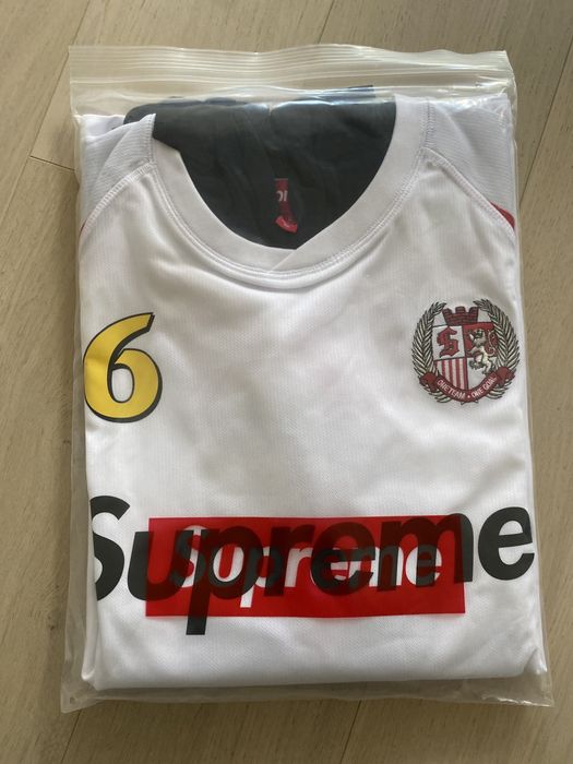 Supreme Supreme Hooded Soccer Jersey White Sz L FW23 - BRAND NEW