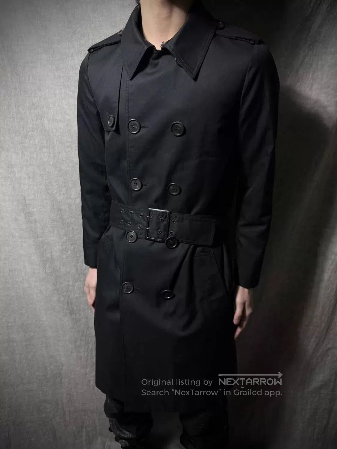 Dior Black Double-Breasted Trench Coat Size S. Size US S / EU 44-46 / 1 - 1 Thumbnail