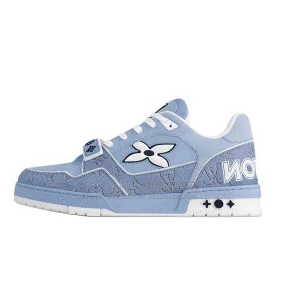 Louis Vuitton Louis Vuitton New Trainer Blue Sneakers. Size US 10.5 / EU 43-44 - 5 Thumbnail