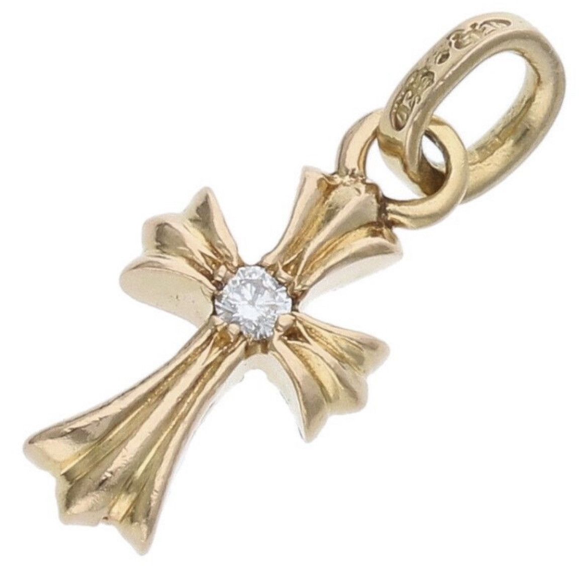 Chrome Hearts Chrome Hearts 22K Gold Baby Fat Diamond Charm Necklace Size ONE SIZE - 1 Thumbnail
