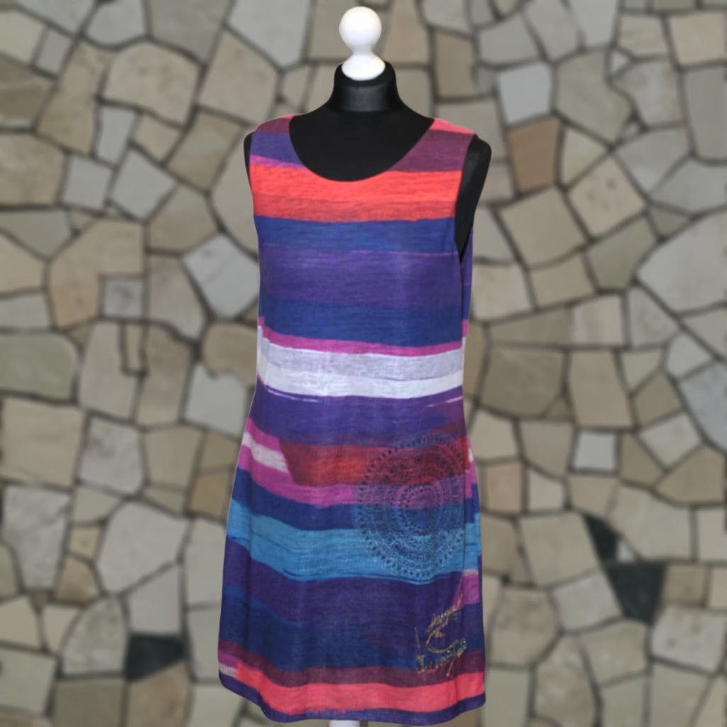 Desigual Desigual XL Womens Dress A-Line Short Multicoloured Dress Womens XL Size XL / US 12-14 / IT 48-50 - 1 Thumbnail