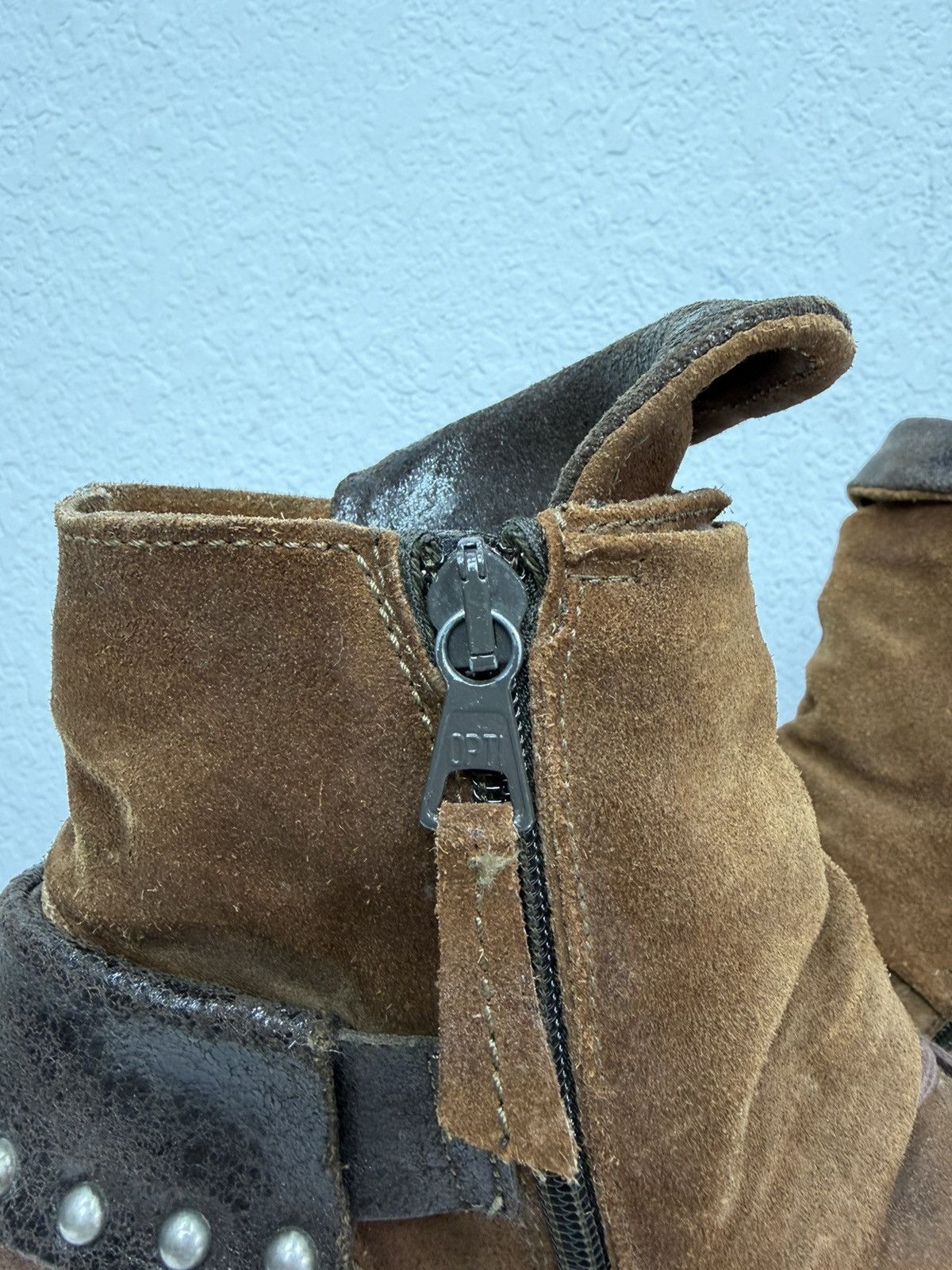 If Six Was Nine Vintage Italian AS 98 Rick Owens Style Leather Biker Boots Size US 6.5 / EU 39-40 - 11 Thumbnail