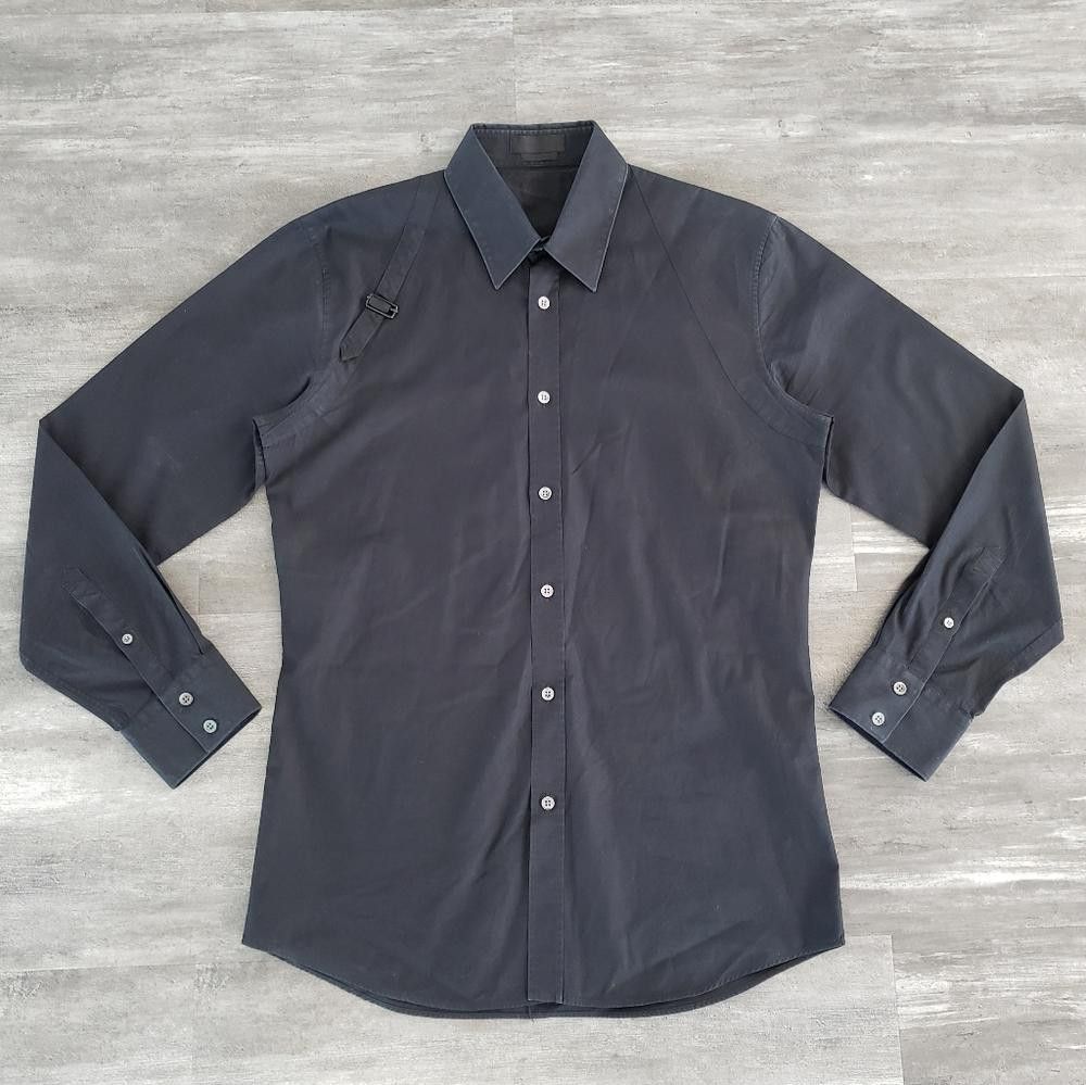 Alexander McQueen Black | Alexander McQueen | Harness Sport Shirt w/Strap Size 42R - 3 Thumbnail