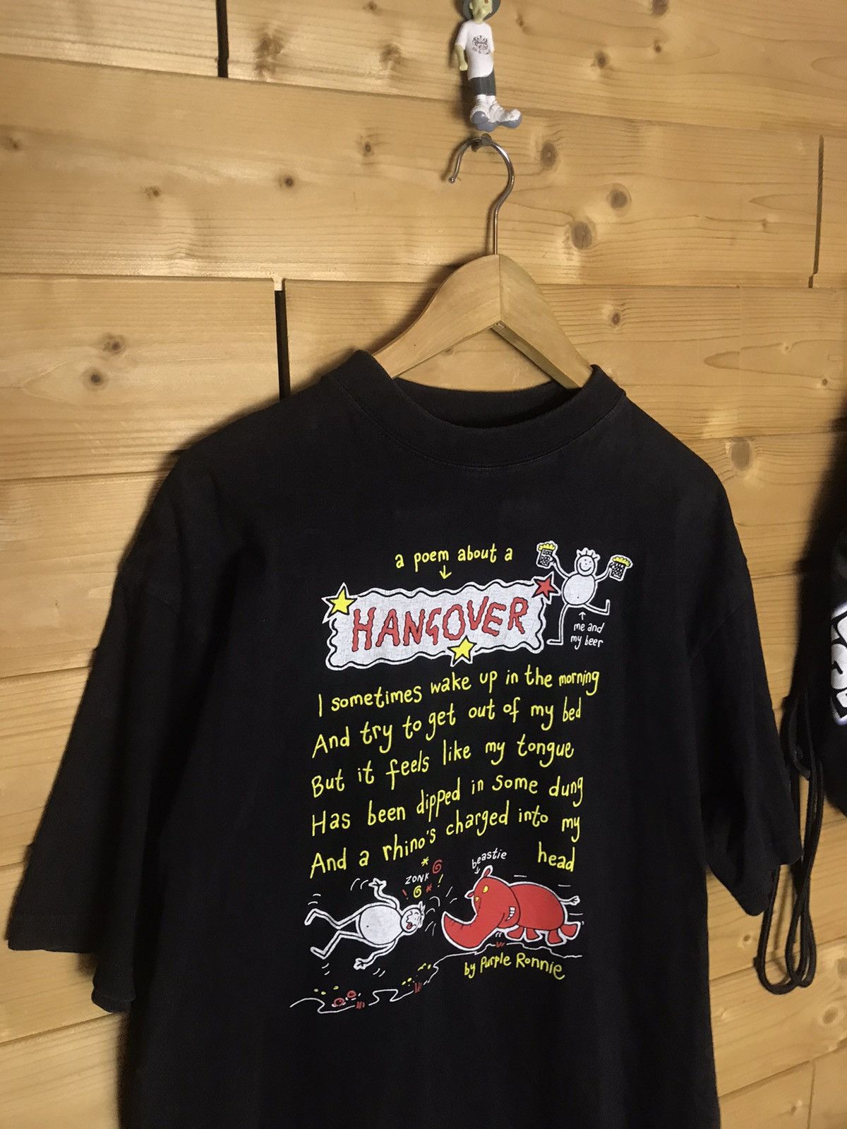 Vintage Vintage 90’s Hangover by Purple Ronnie faded t-shirt Size US XL / EU 56 / 4 - 2 Thumbnail
