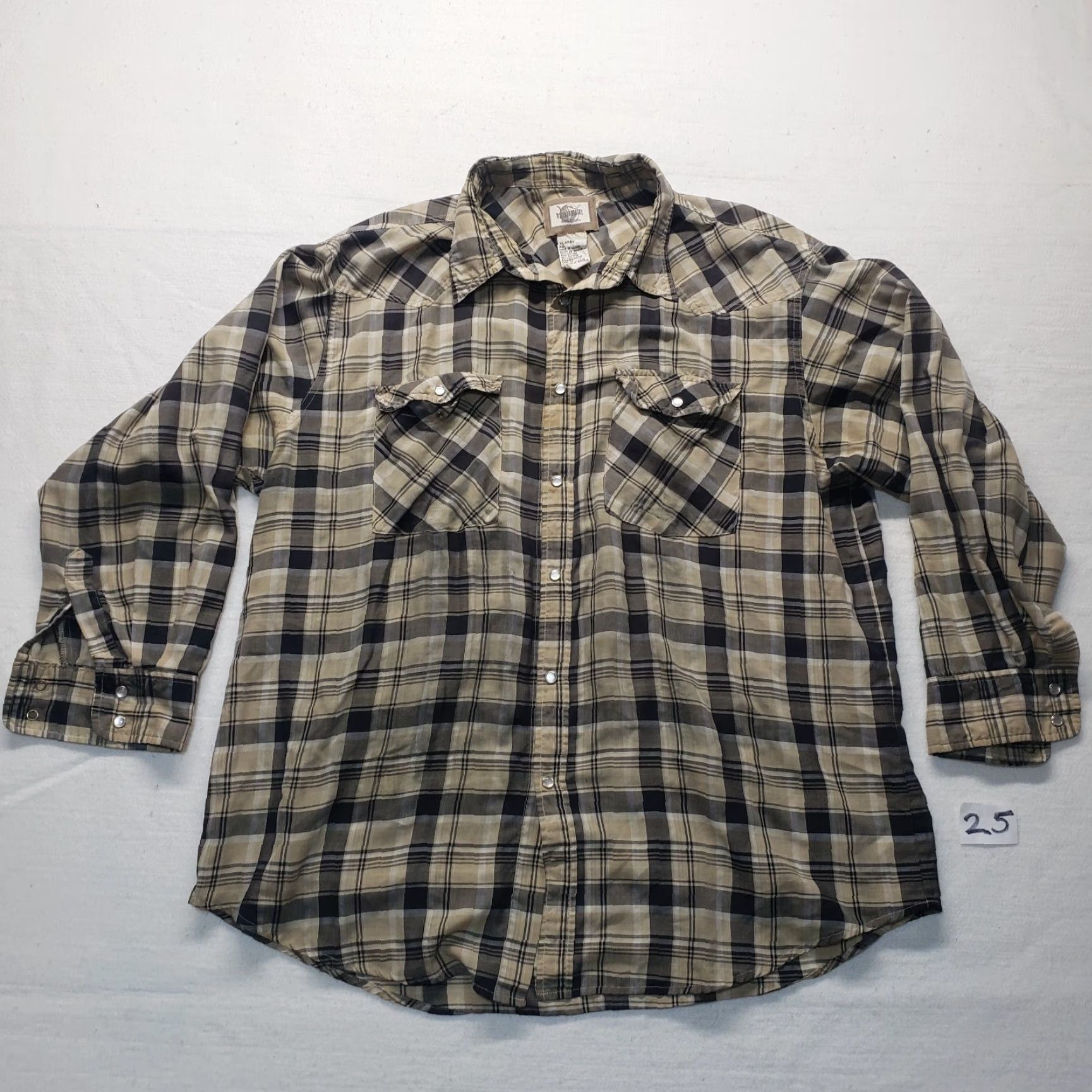 Vintage Vintage Ivy Crew Brown Plaid Long Sleeve Collared Button Up Shirt Adult Men's 2XL Retro 80s 90s Cotton Size US XXL / EU 58 / 5 - 2 Thumbnail