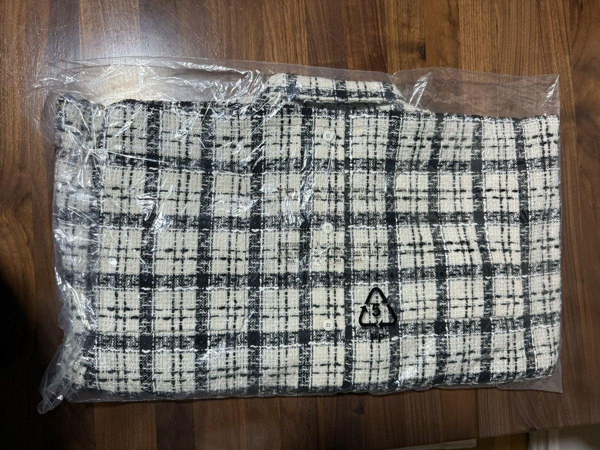Kith &Kin Windowpane Boucle Long Shirt Boxy Collared Overshirt Size US XXL / EU 58 / 5 - 9 Thumbnail