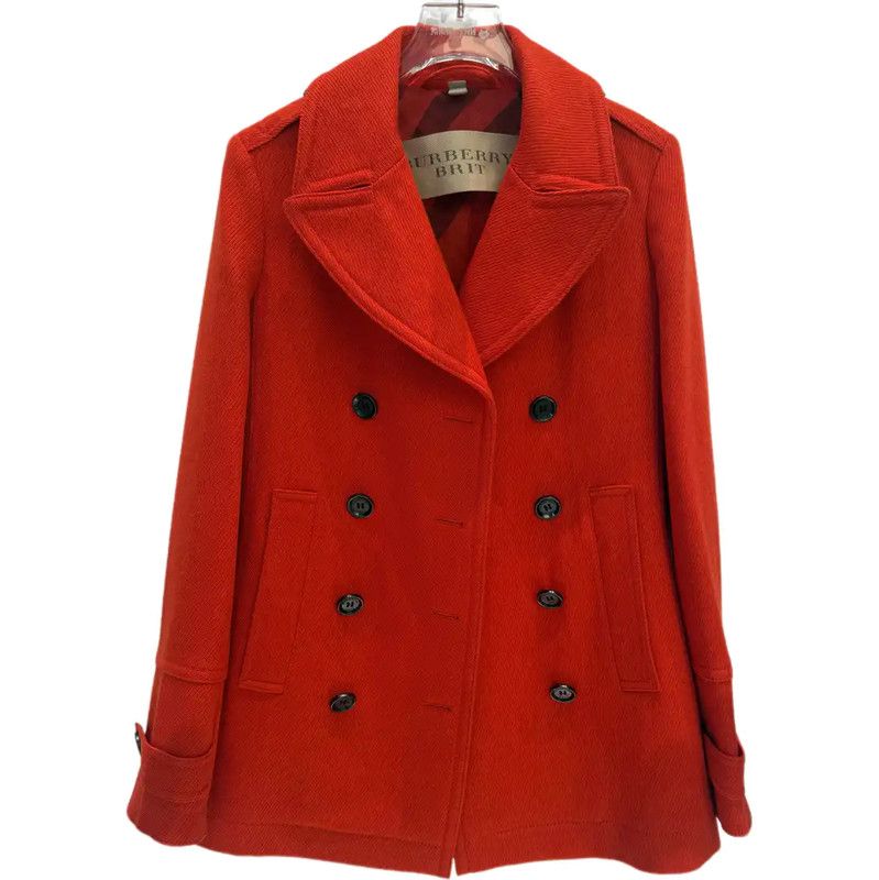 Burberry Burberry Red Wool Ladies Coat Size S Size S / US 4 / IT 40 - 1 Thumbnail
