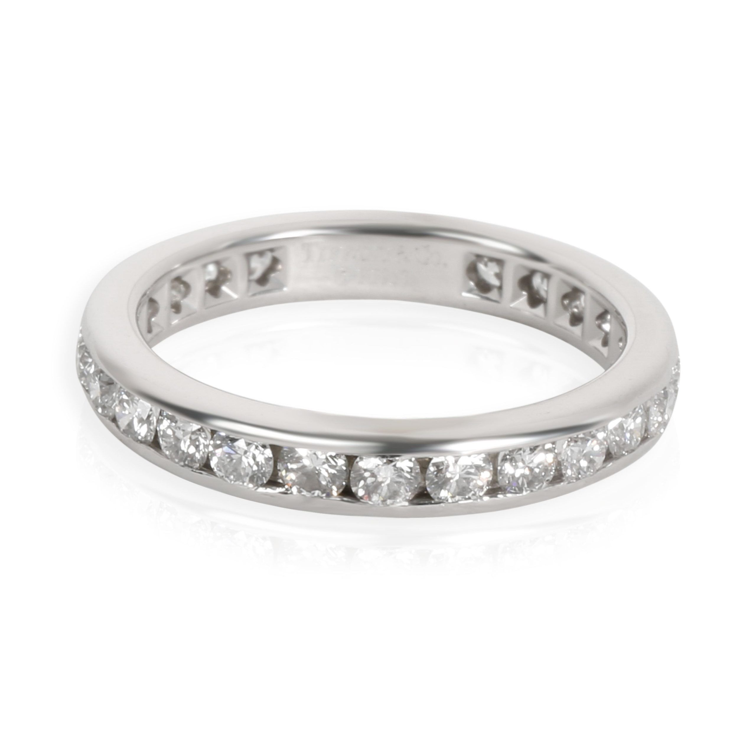 Tiffany & Co. 3mm Channel Set Diamond Eternity Band in Platinum 1.00 CTW