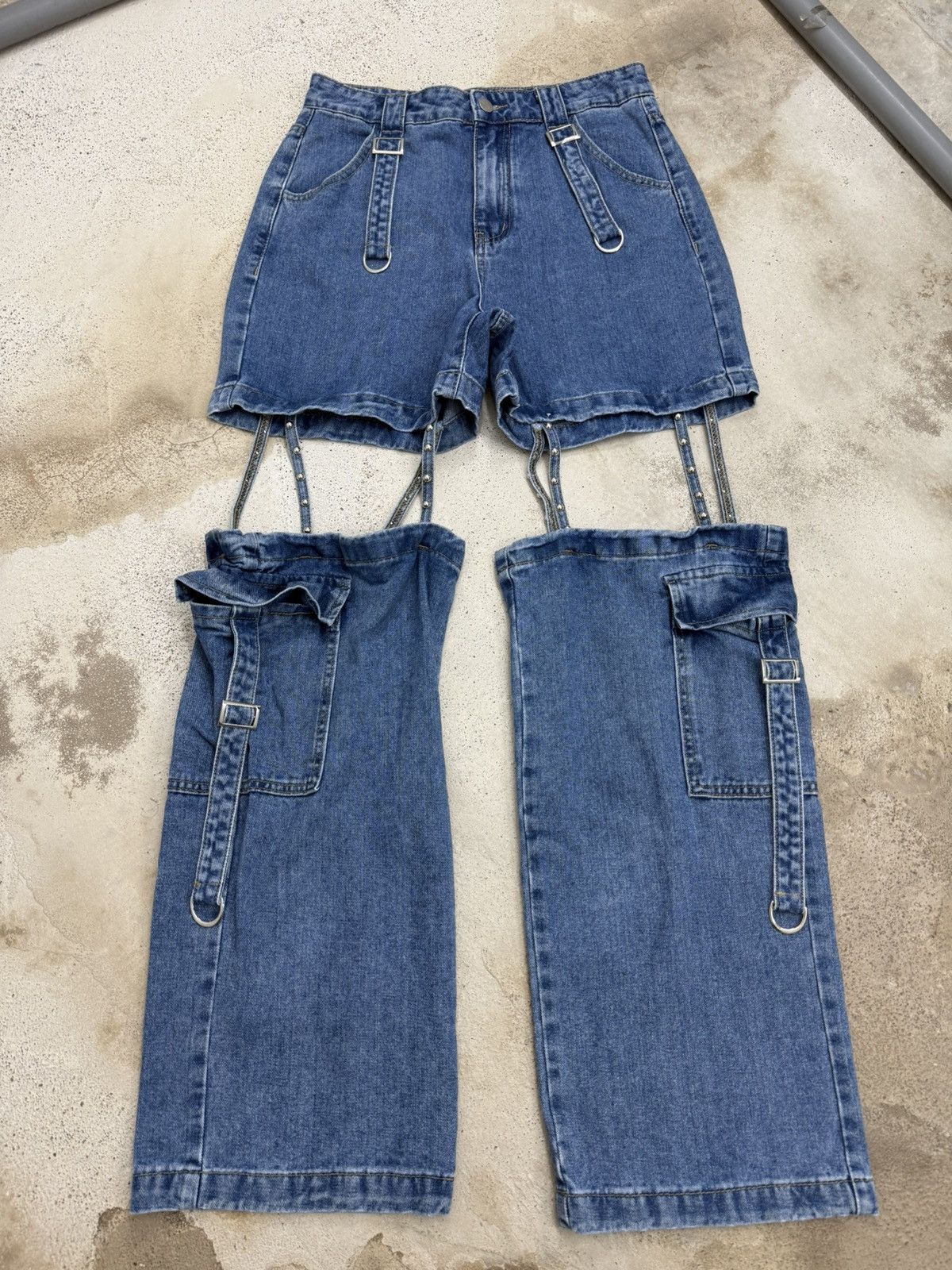 Y2K Avant Garde Designer Style Street Unisex Denim Pants