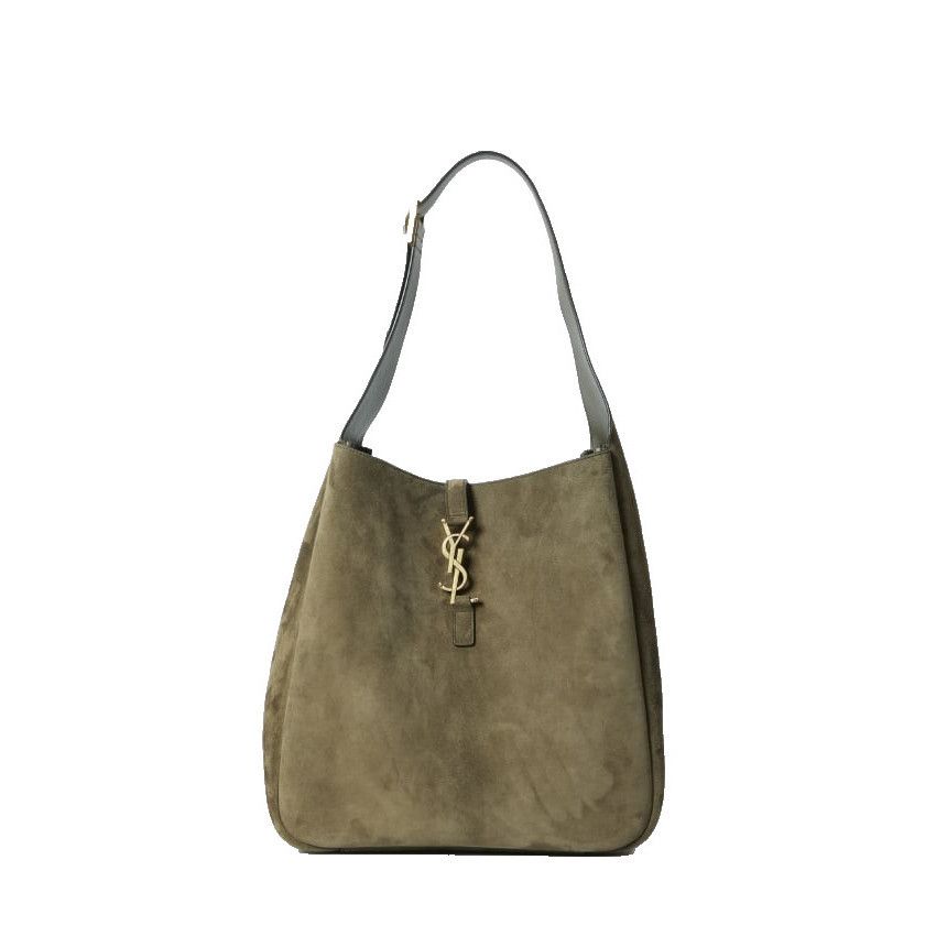 Saint Laurent Paris SAINT LAURENT Le 5 à 7 Light Musk Suede Shoulder Bag New & A Size ONE SIZE - 1 Thumbnail