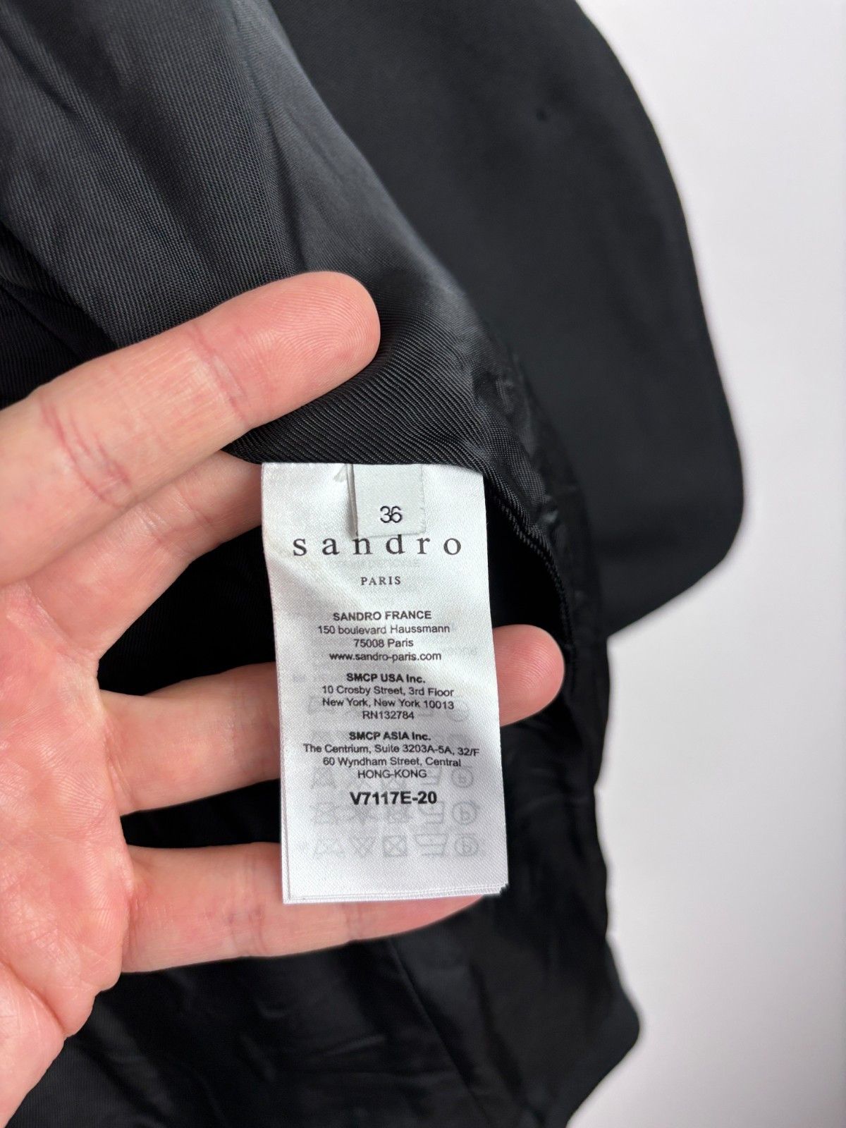 Sandro Womens Sandro Paris Wool Polyester Black Blazer Size 36 Size S / US 4 / IT 40 - 8 Thumbnail