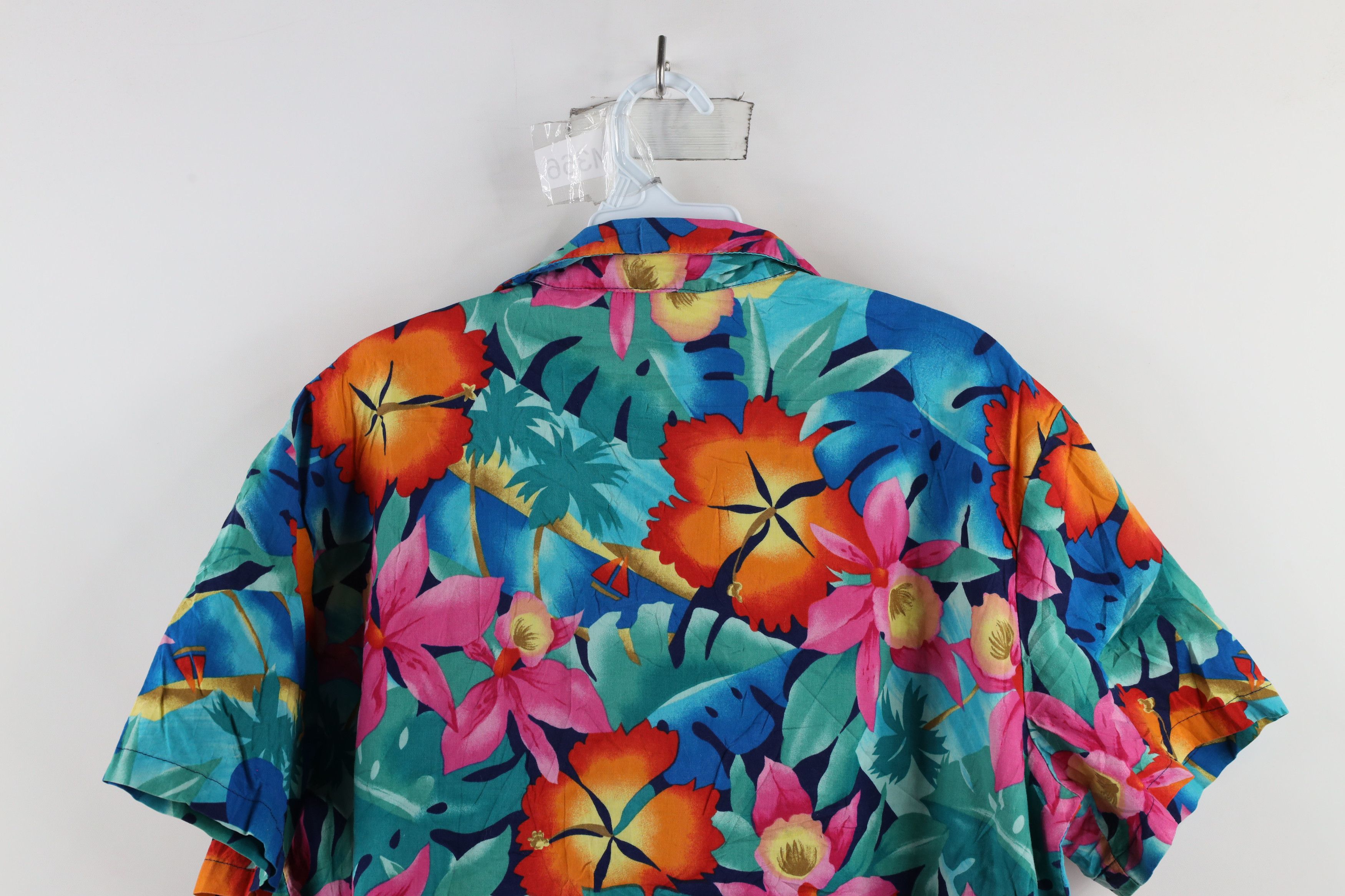 Vintage Vintage 90s Streetwear Flower Hawaiian Button Shirt USA Size L / US 10 / IT 46 - 8 Thumbnail