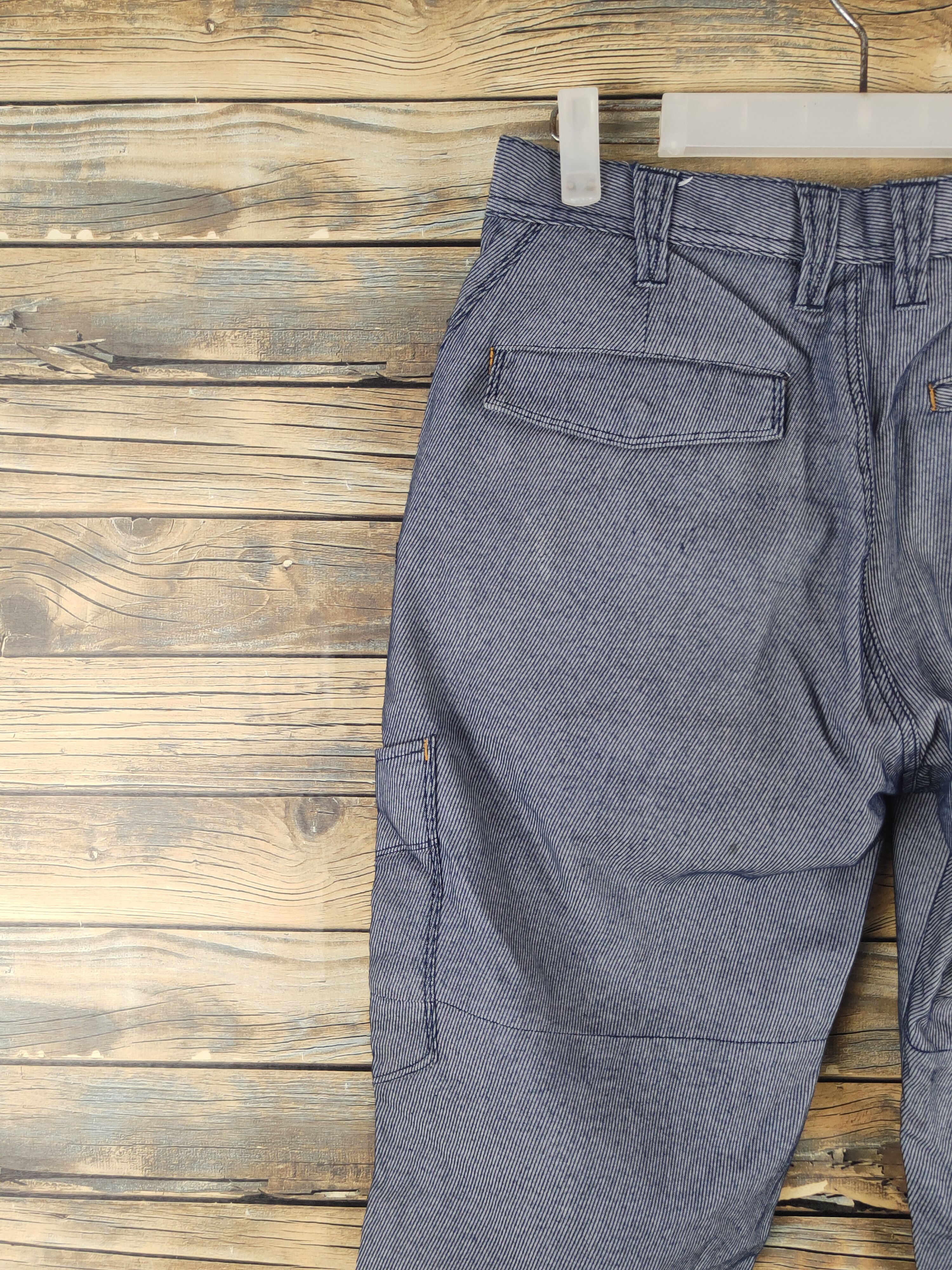 Japanese Brand DL G.ground Blue Multipocket Cargo Pants #46-281T Size US 30 / EU 46 - 9 Thumbnail