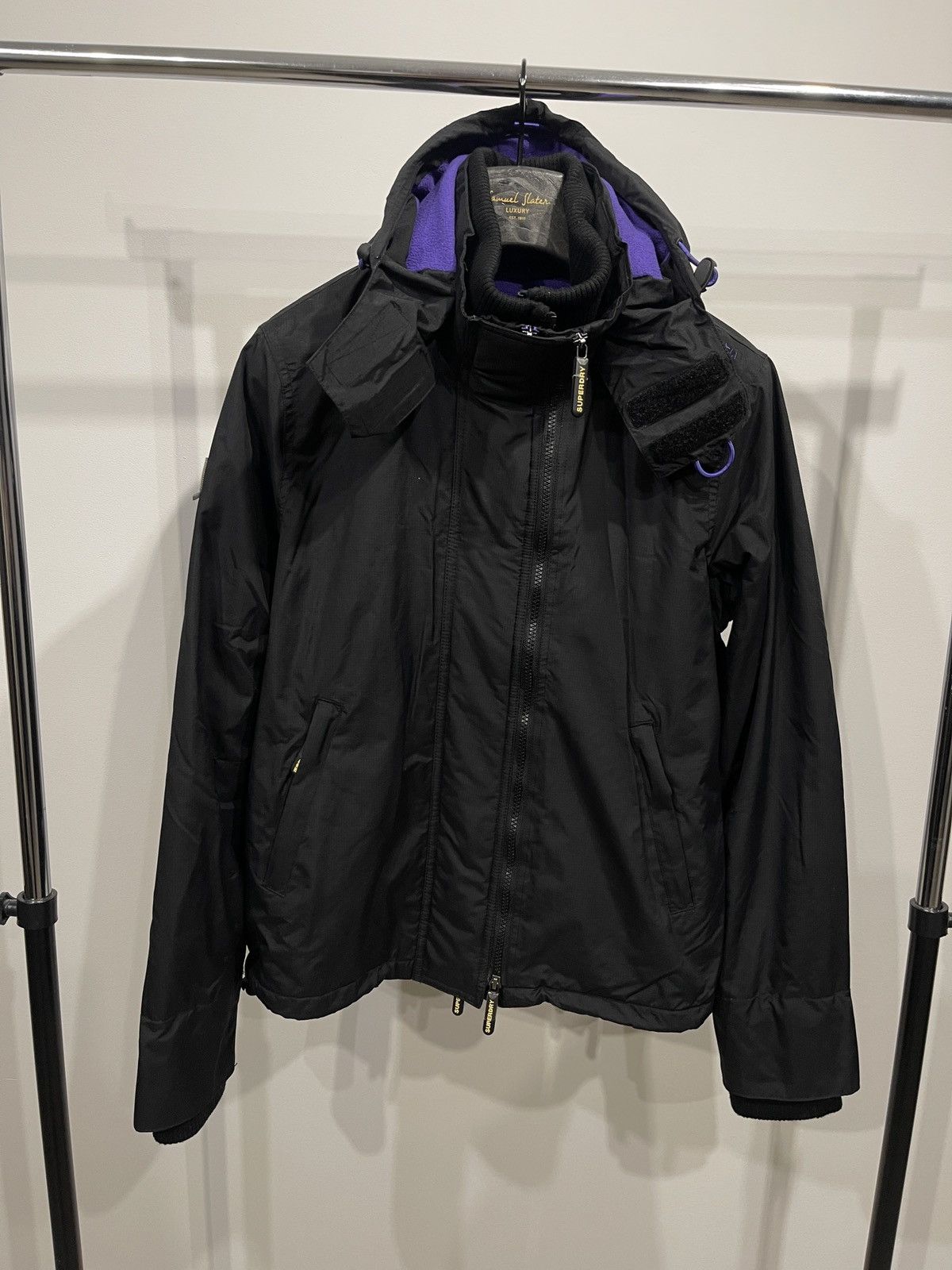 Superdry Superdry Arctic Windcheater Jacket Zip Purple Fleece Lined Size XL / US 12-14 / IT 48-50 - 1 Thumbnail