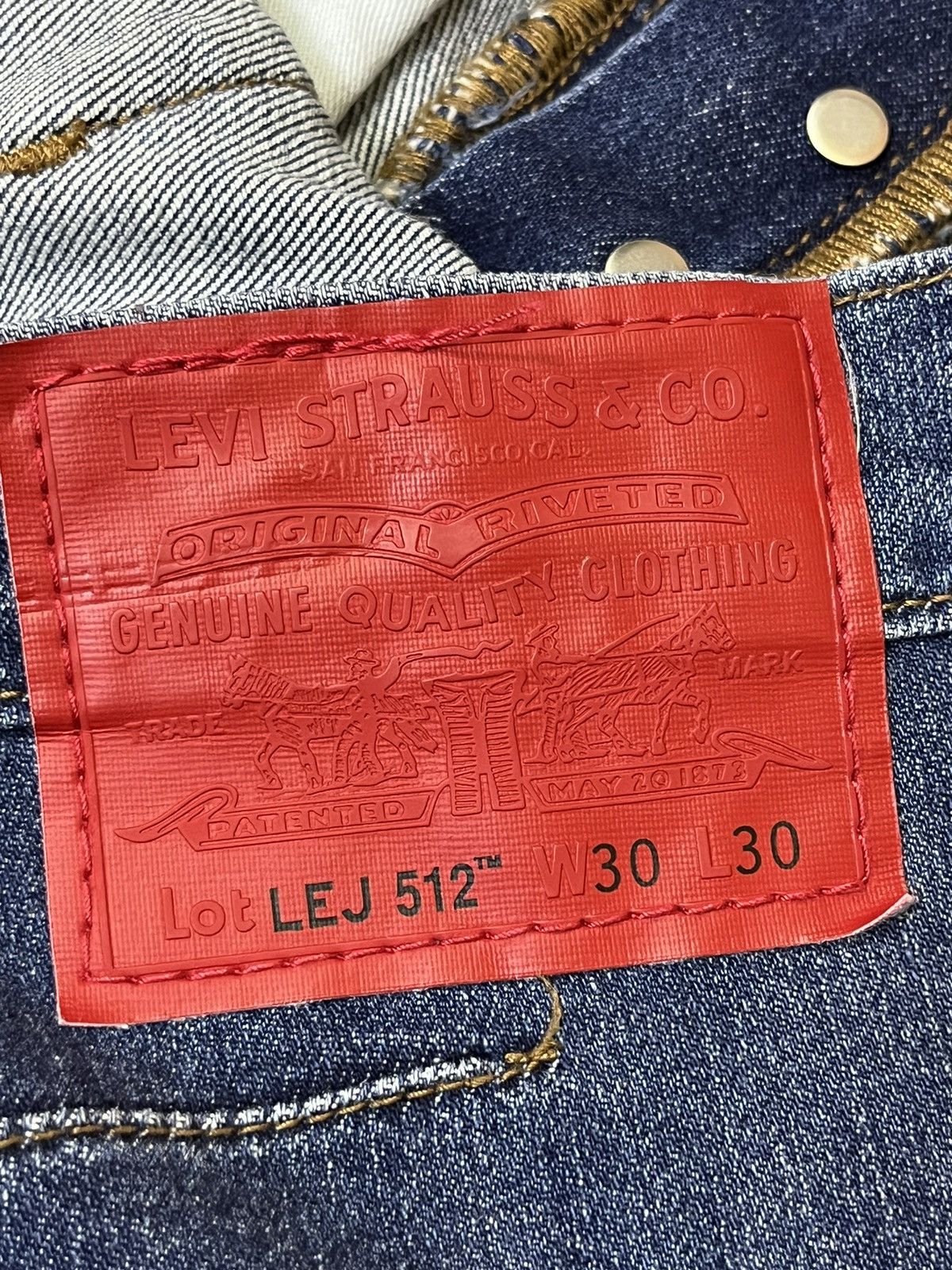 Levi's ICONIC🔥LEVI’S ENGINEERED LEJ-512 SLIM TAPER STRETCH JEANS Size US 31 - 19 Thumbnail