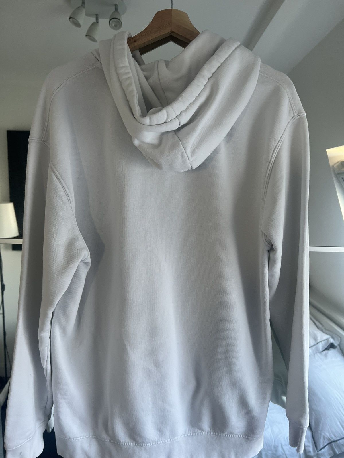 Zara White Men’s Hoodie Size M / US 6-8 / IT 42-44 - 2 Thumbnail