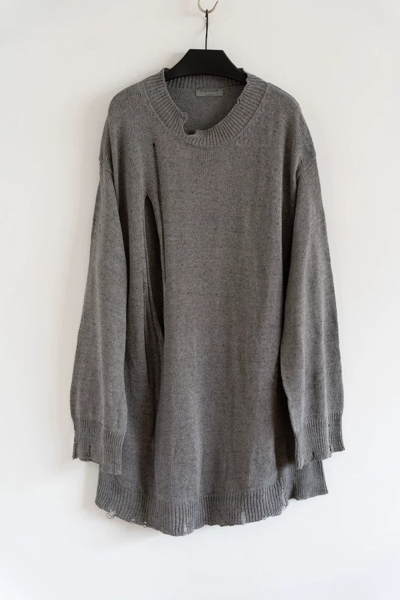 Yohji Yamamoto Yohji Yamamoto 21ss Destruction Cutout Knitted Sweater 2506 Size US L / EU 52-54 / 3 - 3 Thumbnail