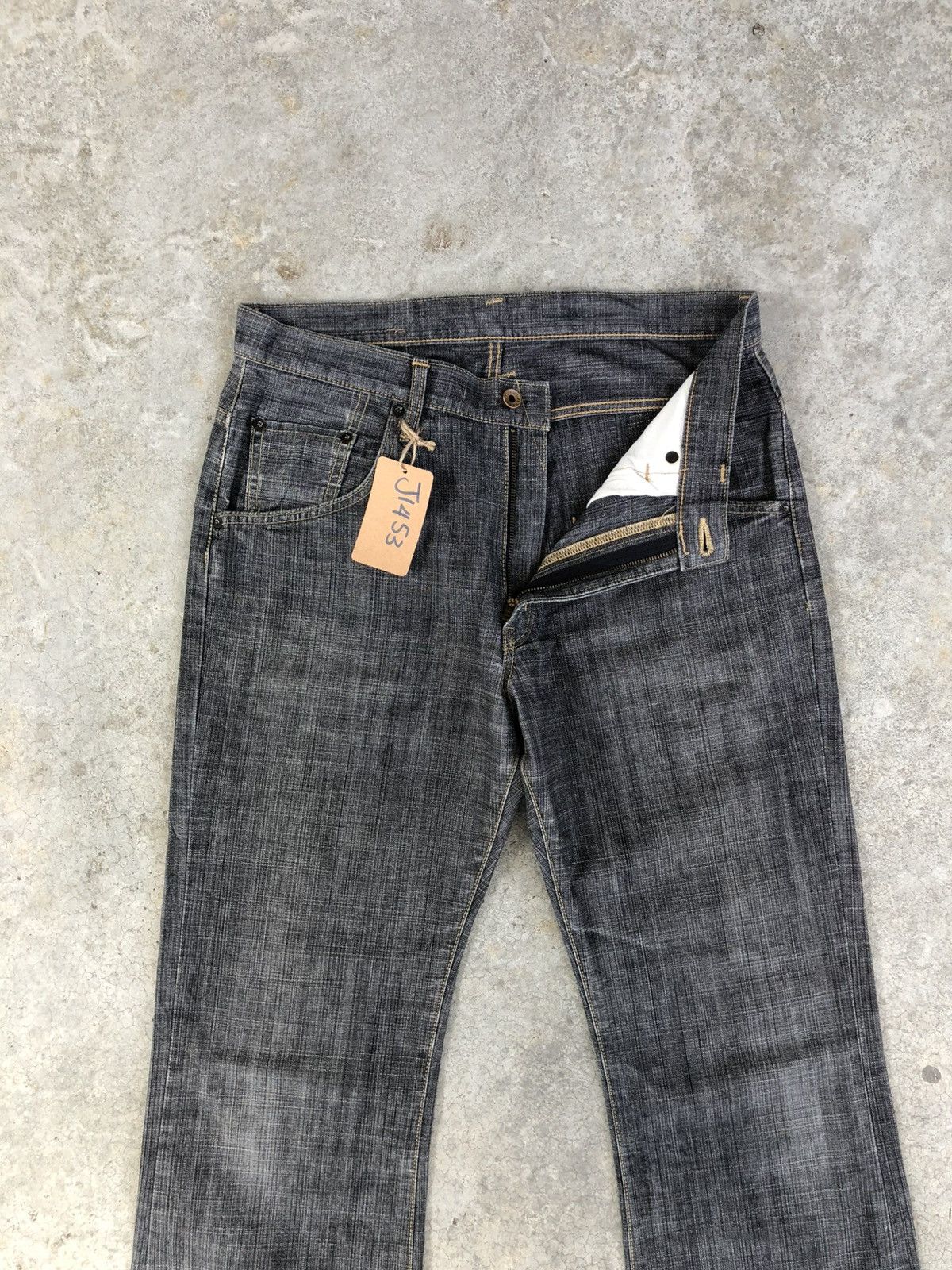 If Six Was Nine Japanese Edwin Flared Jeans Loose Jeans Distressed Jeans Size US 33 - 3 Thumbnail