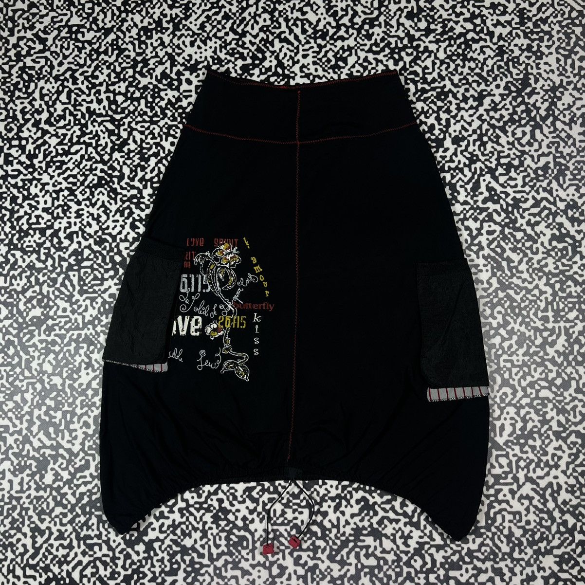 Japanese Brand Vintage Y2K Double Jeu Japanese Flared Cargo Midi Skirt Size 26" / US 2 / IT 38 - 5 Thumbnail
