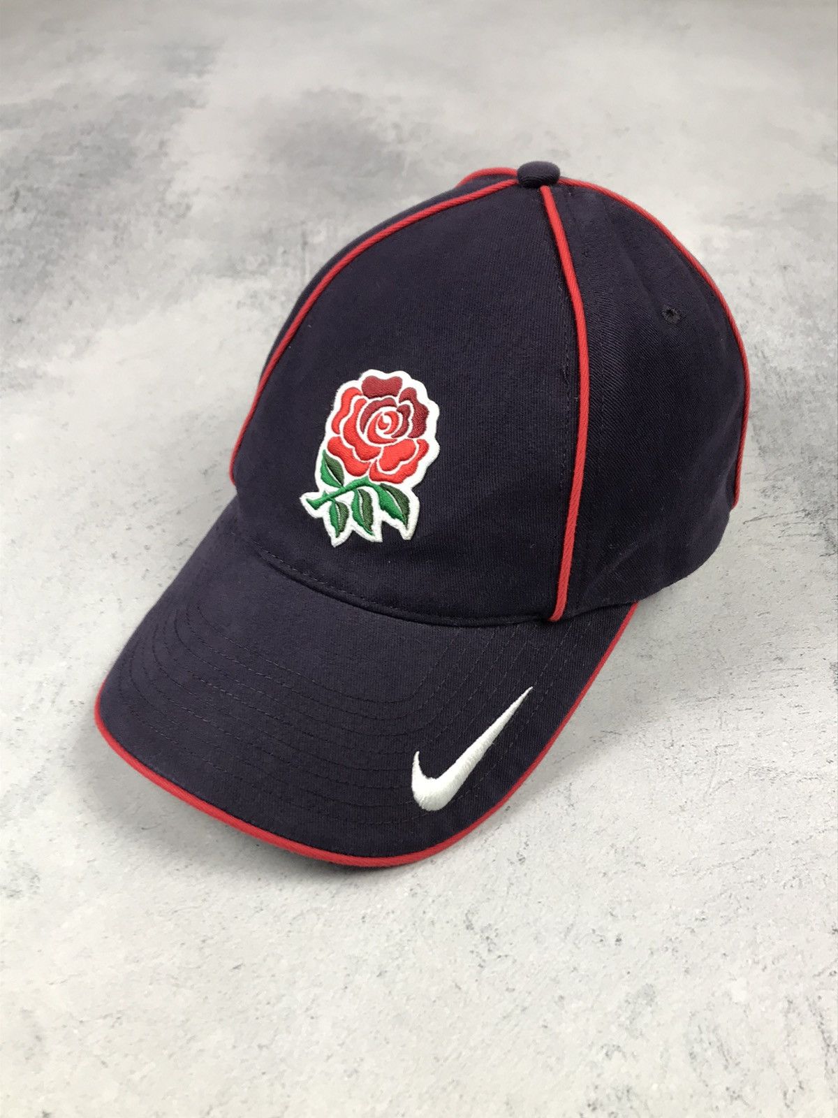 Nike × Vintage Vintage Nike Canterbury England Rugby O2 Swoosh Cap Hat Size ONE SIZE - 1 Thumbnail