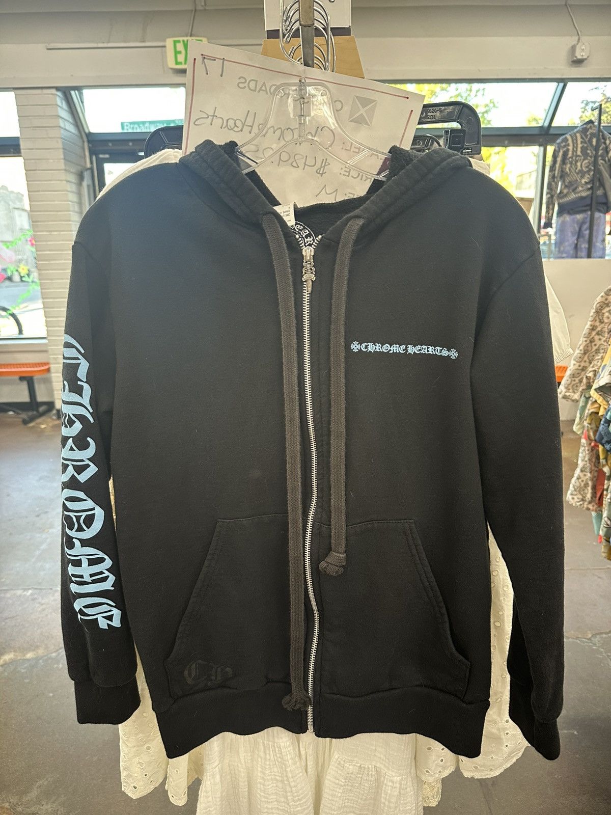 Chrome Hearts Chrome Hearts zip up icy blue font Size US M / EU 48-50 / 2 - 1 Thumbnail