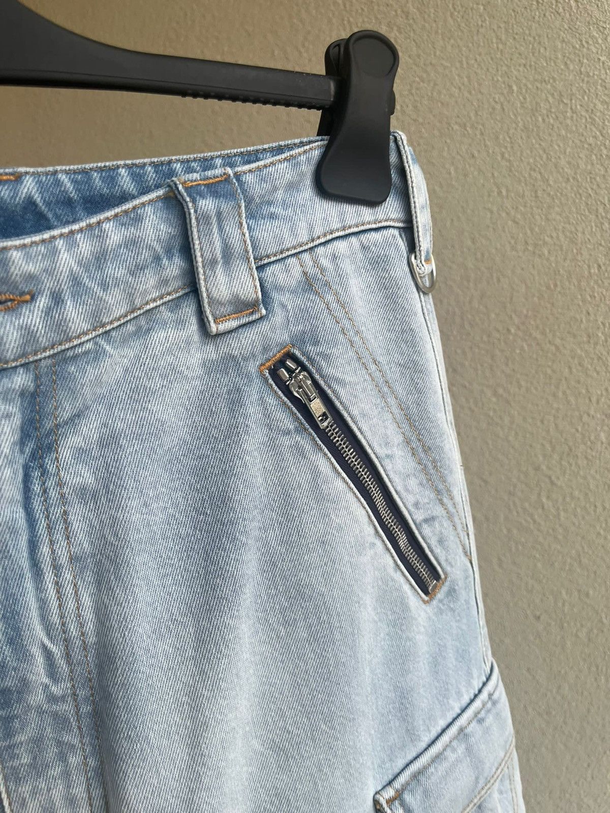 Vetements Triple Zip Baggy Jeans in Denim Light Blue Size US 30 / EU 46 - 10 Thumbnail