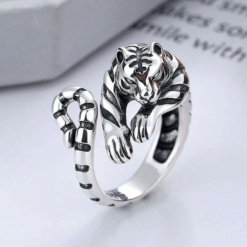 Jewelry × Vintage Ferocious Tiger Ring 🐅 Size ONE SIZE - 1 Thumbnail