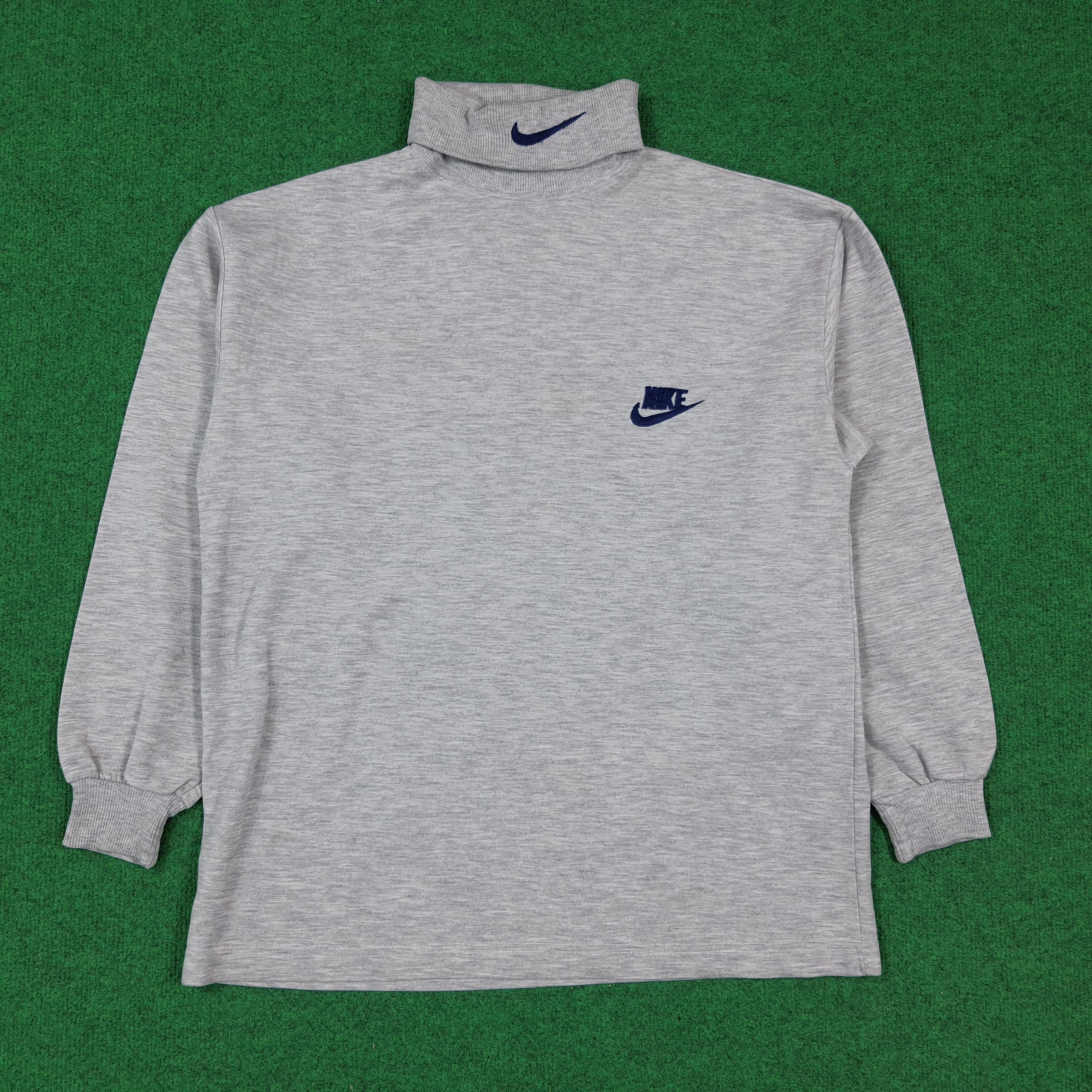 Nike Vintage 90s Nike Center Swoosh Turtleneck Sweatshirt C293N24 Size US M / EU 48-50 / 2 - 1 Thumbnail