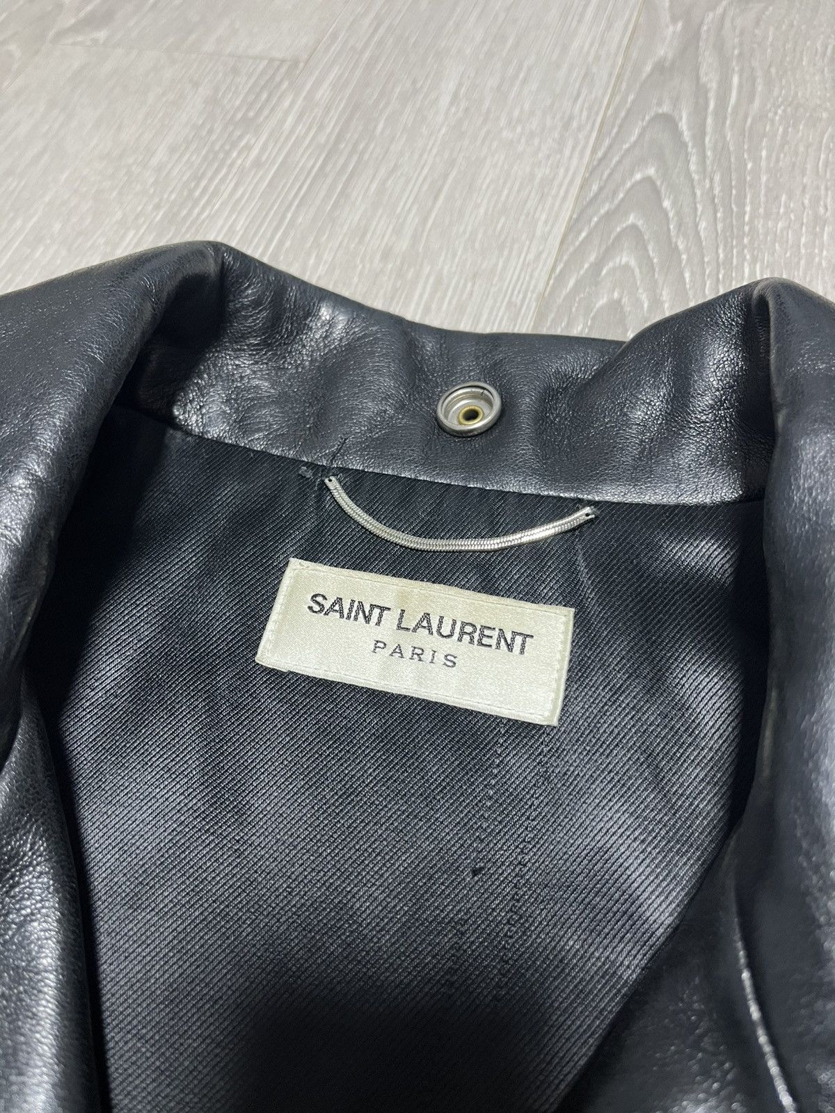 Hedi Slimane × Saint Laurent Paris Saint Laurent L01 leather jacket Size US M / EU 48-50 / 2 - 2 Thumbnail
