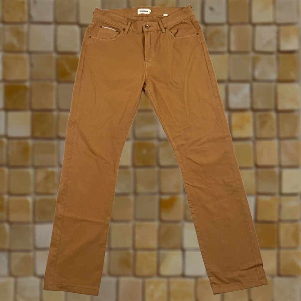 Taylor Stitch Taylor Stitch Pants Mens 31 Slim Fit Chino Casual Brown Cotton Straight Mockile? Size US 31 - 1 Thumbnail