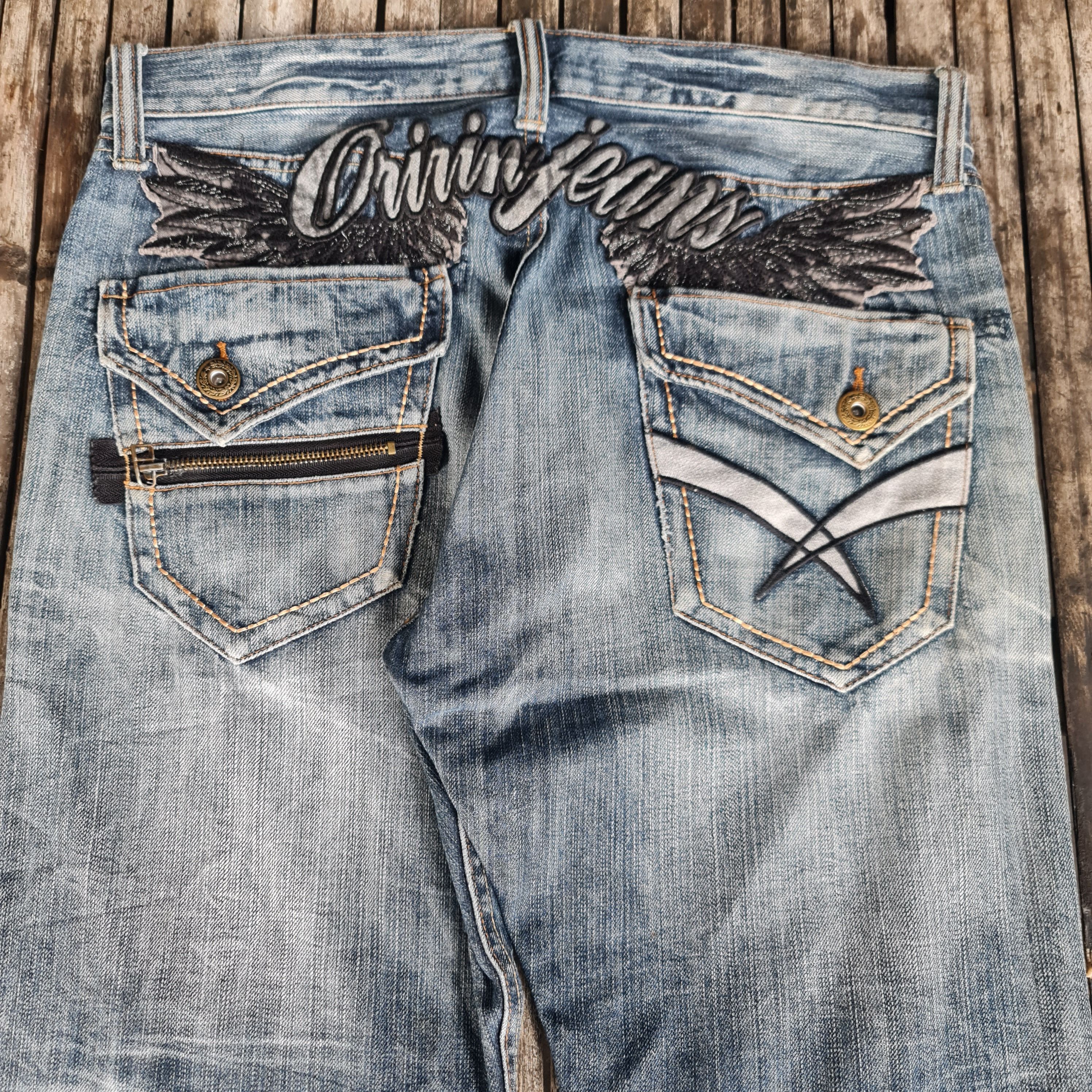 Japanese Brand Vintage Oririn embroidery logo jeans j0001 Size US 34 / EU 50 - 18 Thumbnail