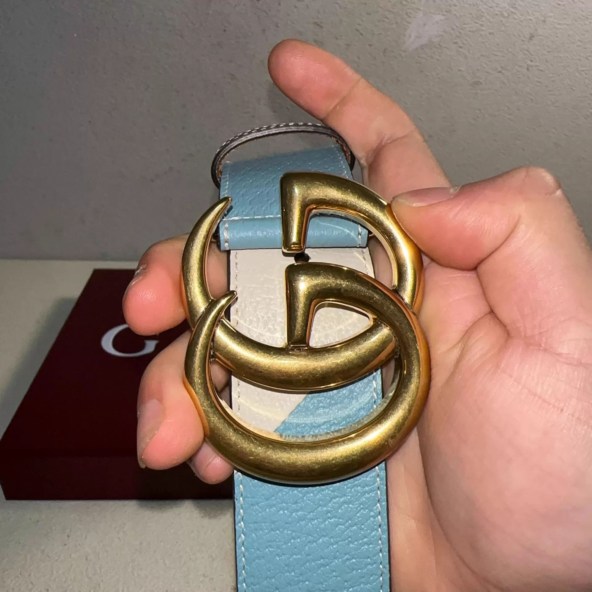 Gucci GUCCI GG Color Blocked 4cm Belt Size ONE SIZE - 6 Thumbnail