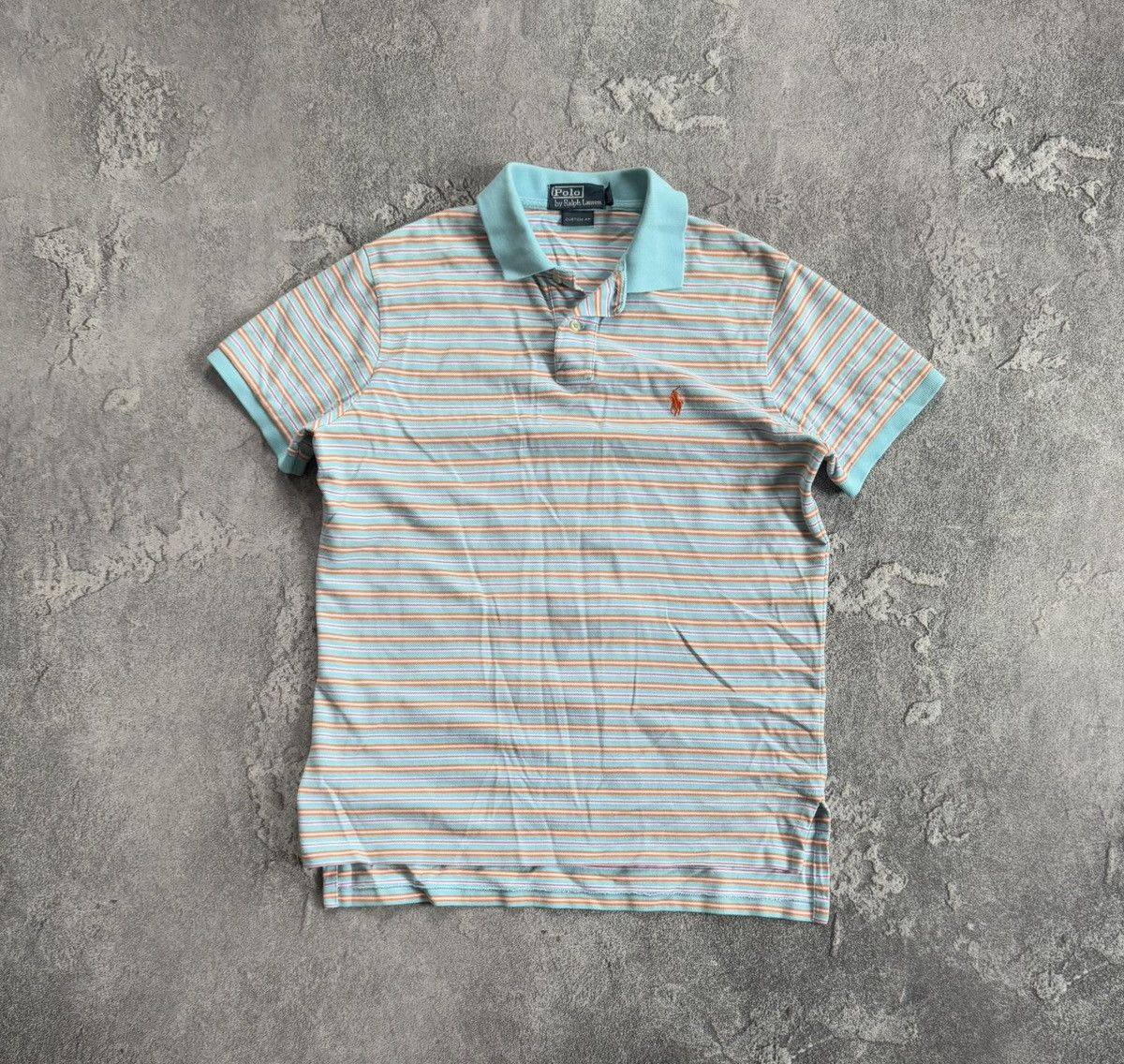 Polo Ralph Lauren × Ralph Lauren × Vintage Polo Ralph Lauren M striped polo button up T-shirt tee RL Size US M / EU 48-50 / 2 - 4 Thumbnail