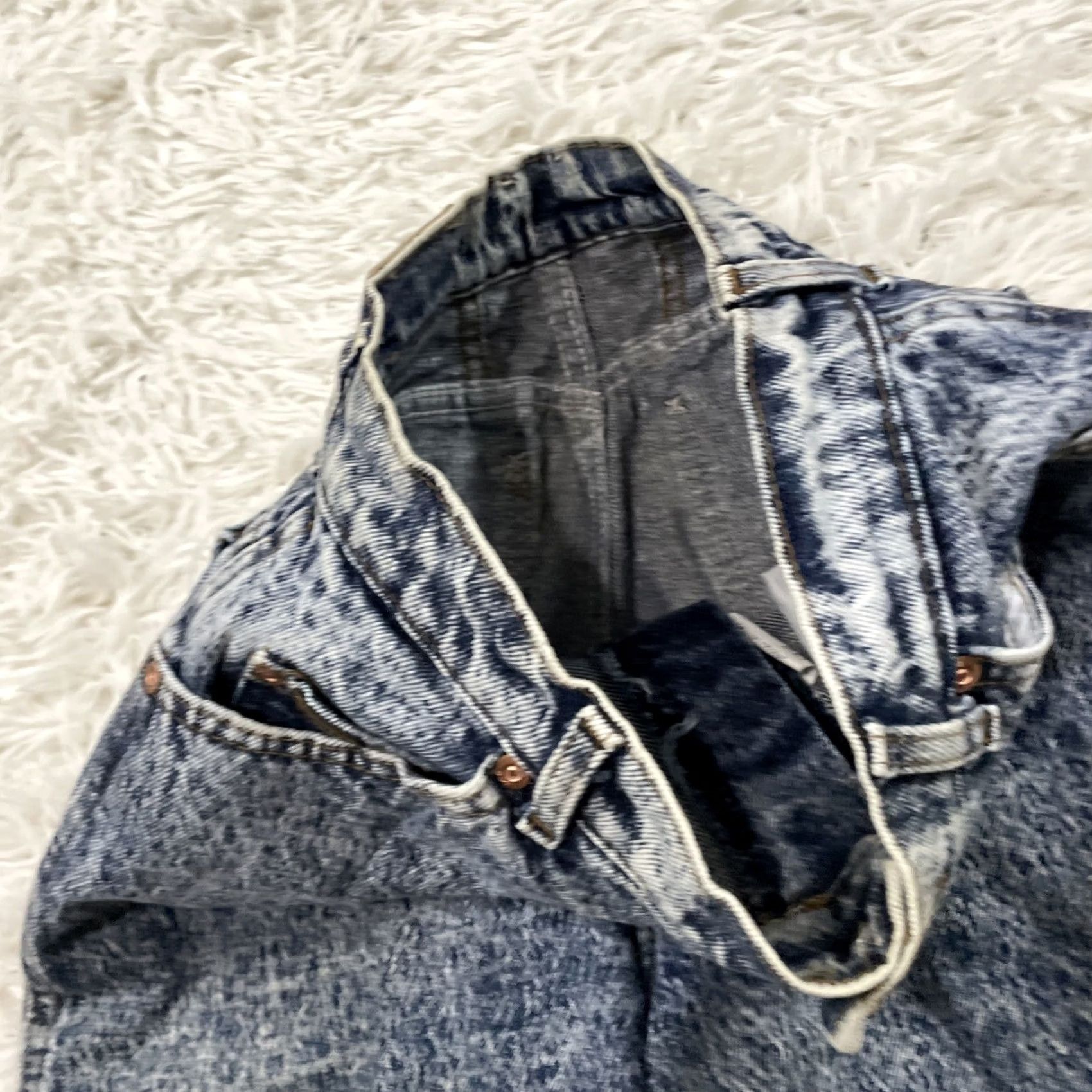 Lee VINTAGE LEE Jeans Women Jeans P 10 80s 90s Grunge Acid Wash Light Blue USA Denim Petite 26x27 Womens Size 26" / US 2 / IT 38 - 7 Thumbnail