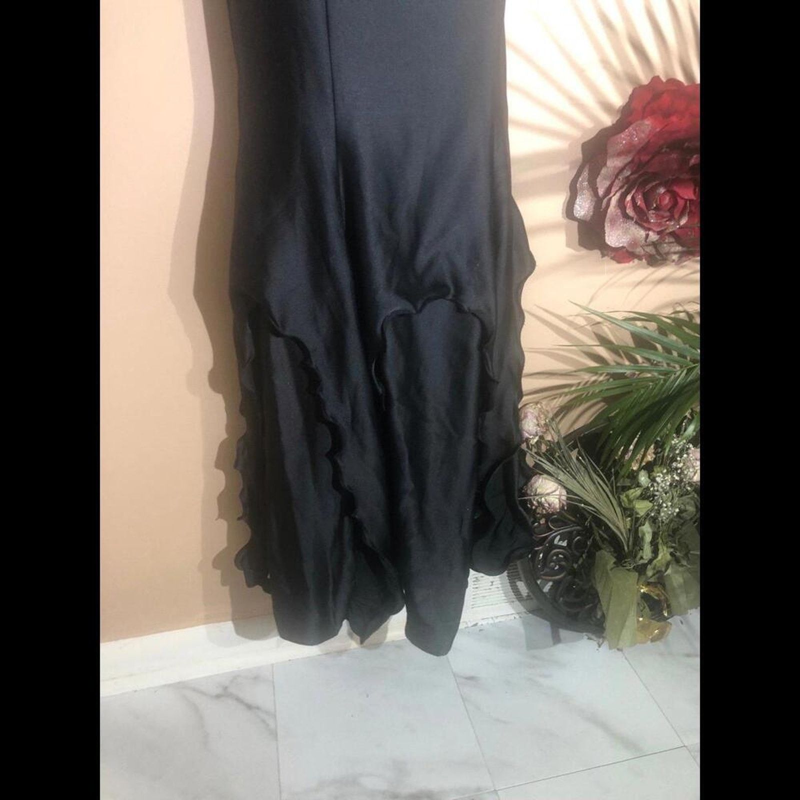 Rene Caovilla Dress gown strapless with verticle ruffle bottom Size S / US 4 / IT 40 - 4 Thumbnail