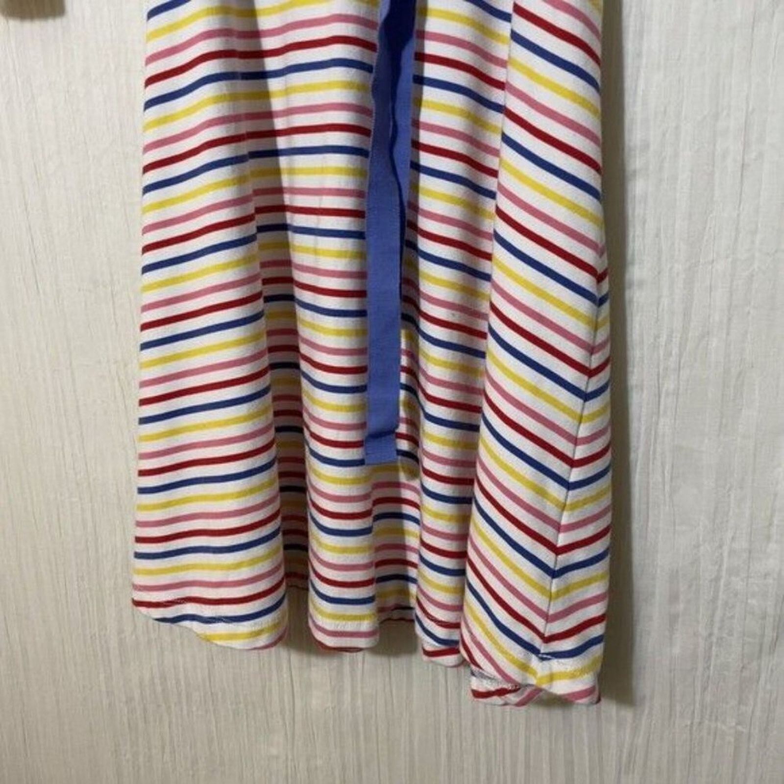 J.Crew Crewcuts Dress Girls 12 Tie Waist Colorful Stripes Size XL / US 12-14 / IT 48-50 - 4 Thumbnail