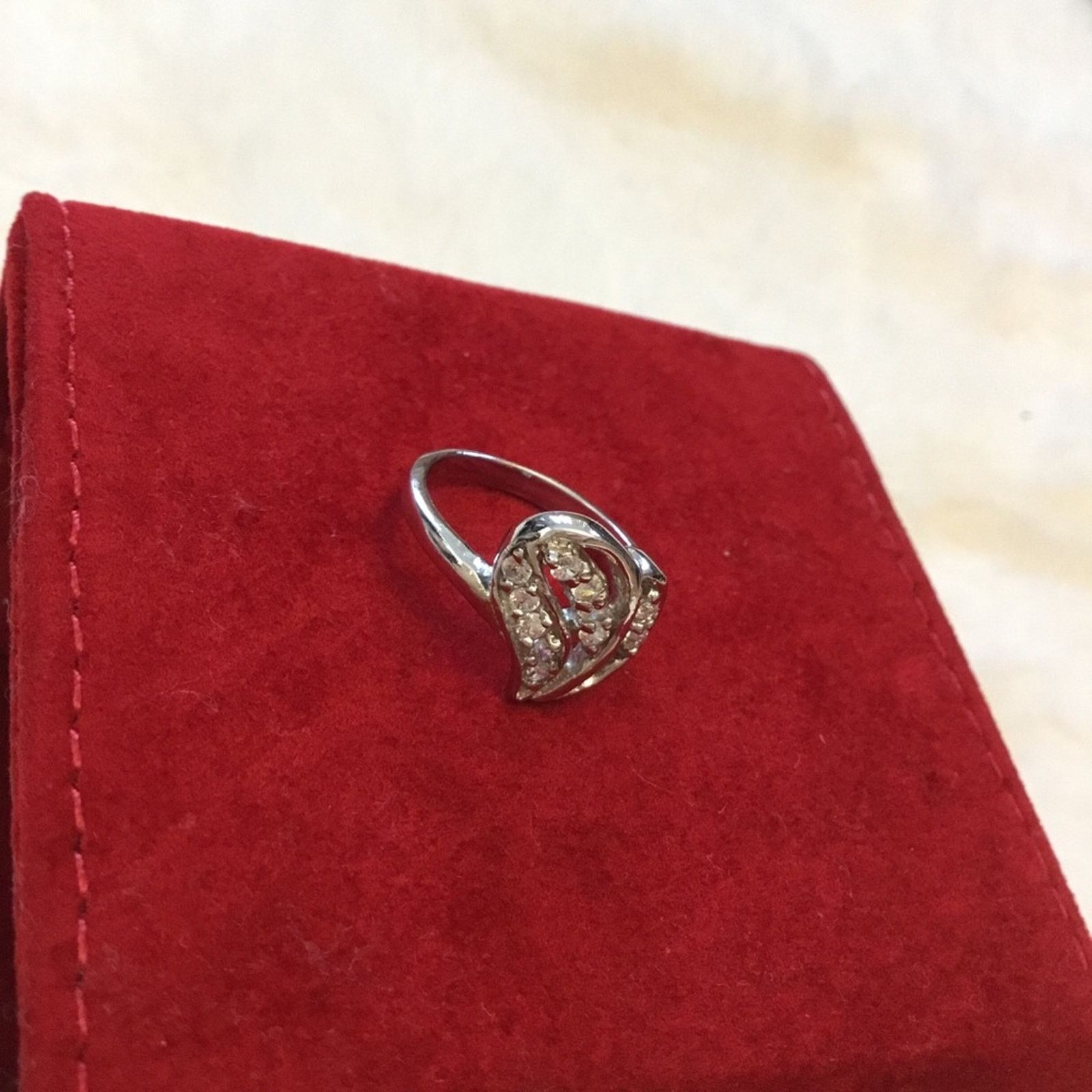 Other Sterling Silver Flower Crystals Ring Size ONE SIZE - 5 Thumbnail