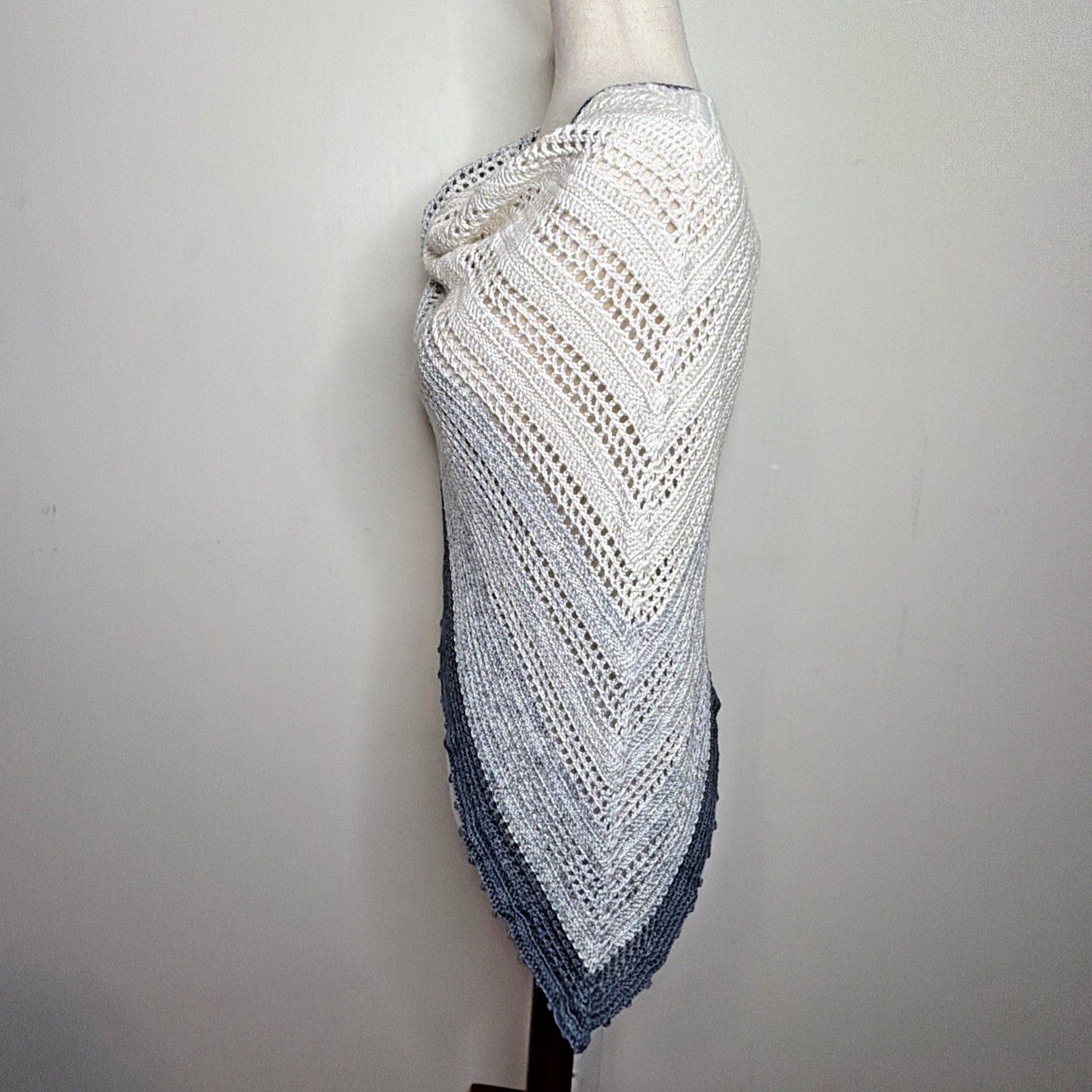 Other Crochet Shawl Sarong Wrap Handmade FEZA Cotton Viscose Yarn Size ONE SIZE - 11 Thumbnail