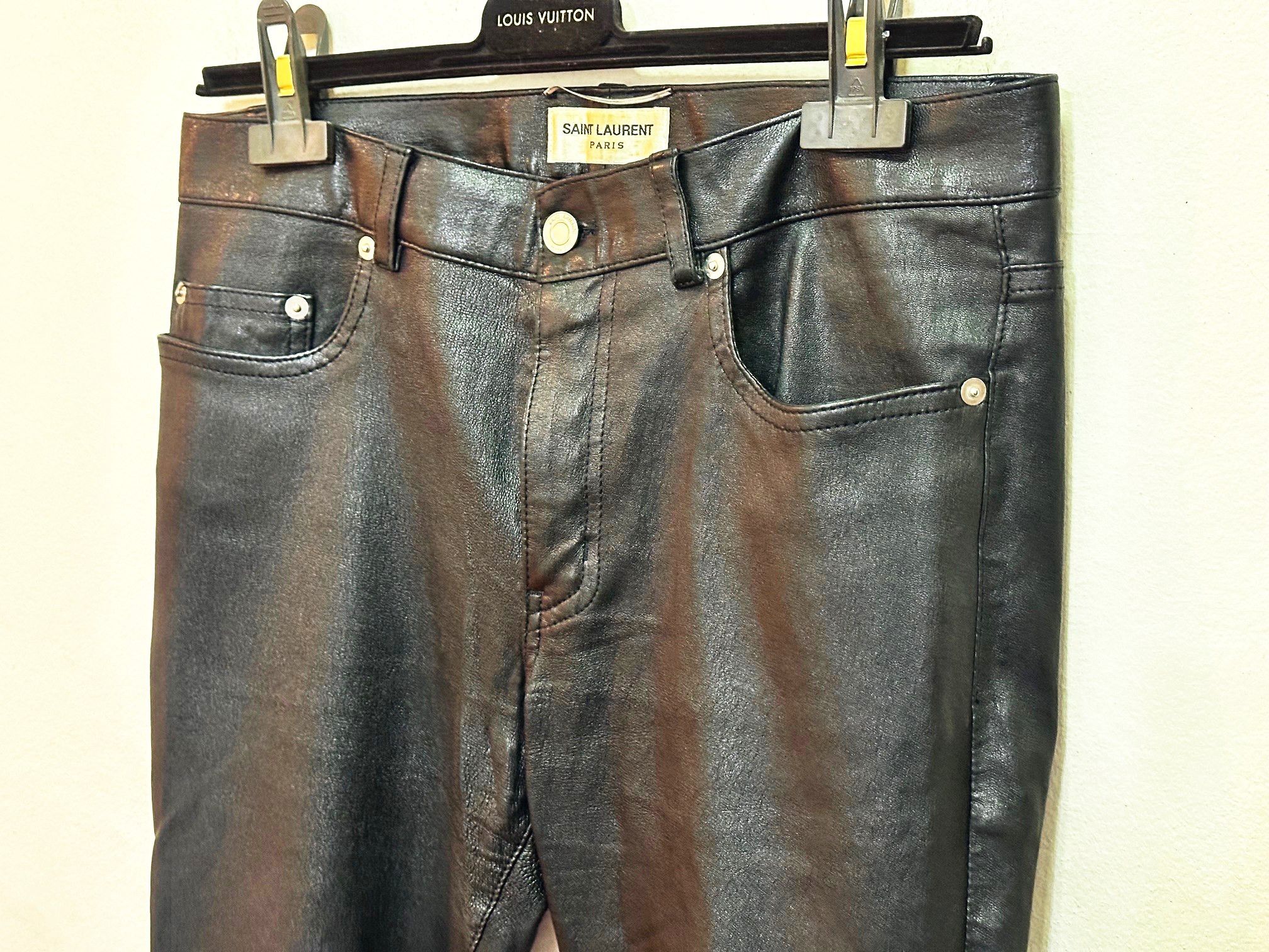 Saint Laurent Paris Saint Laurent Knee Ripped Leather Pants Size US 30 / EU 46 - 7 Thumbnail