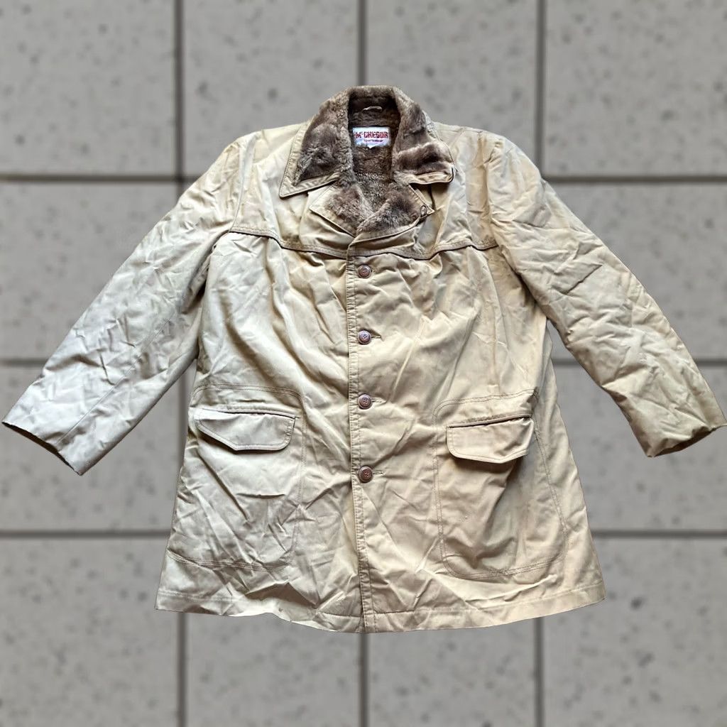 McGregor VINTAGE McGregor Jacket Mens 46L Western Sherpa Faux Fur Lined Coat Beige Jacket Size US S / EU 44-46 / 1 - 1 Thumbnail