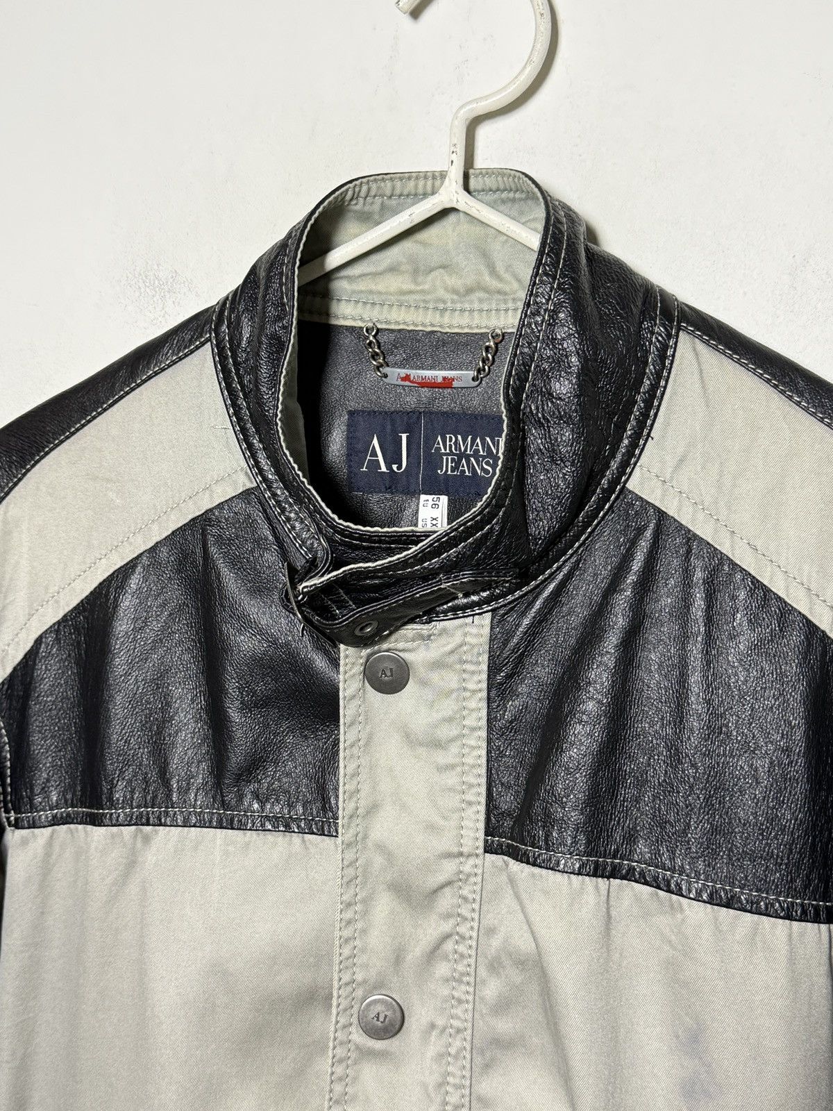 Giorgio Armani Armani y2k Moto Jacket Size US XL / EU 56 / 4 - 4 Thumbnail