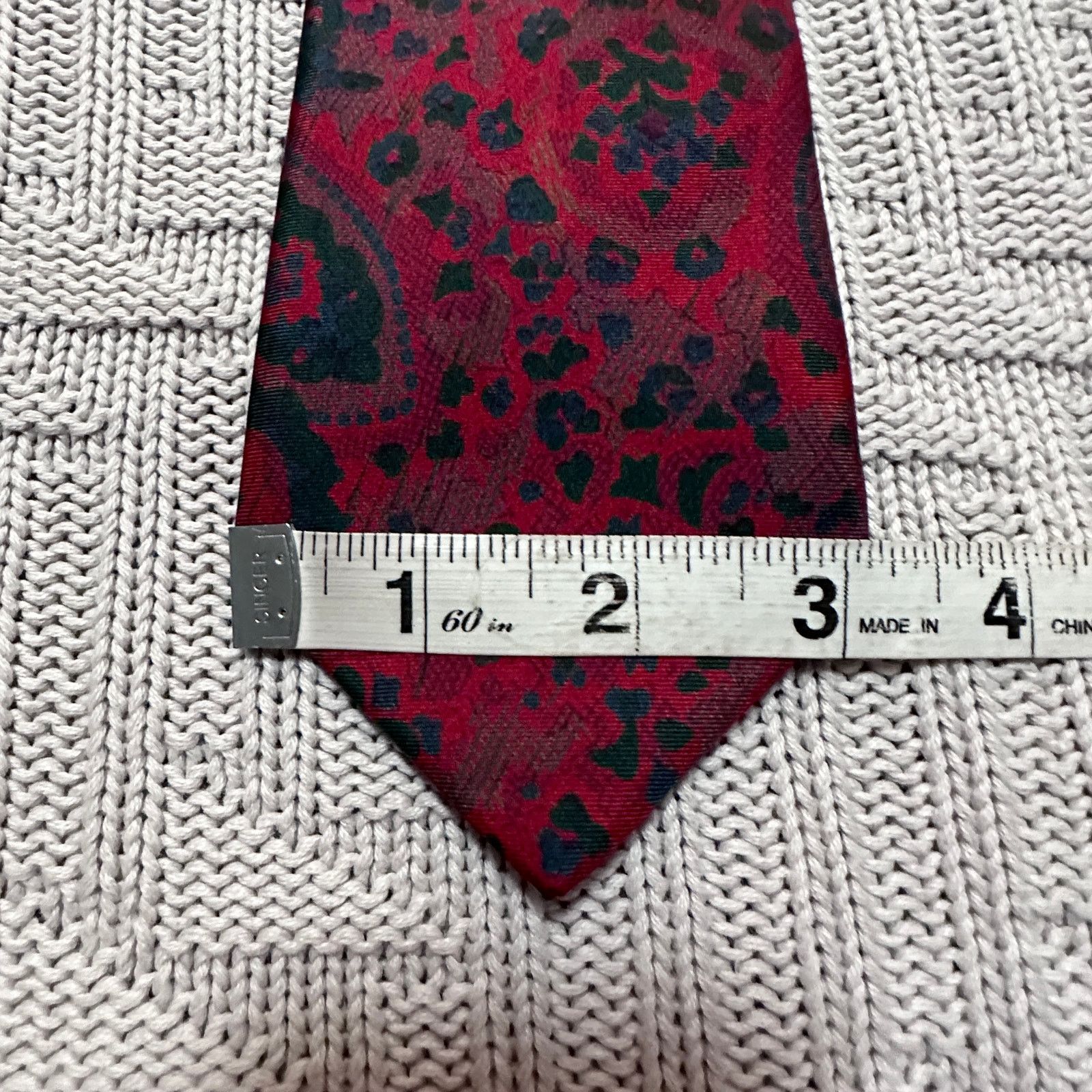 Vintage Vintage Phil Roberts red paisley silk tie Size ONE SIZE - 5 Thumbnail