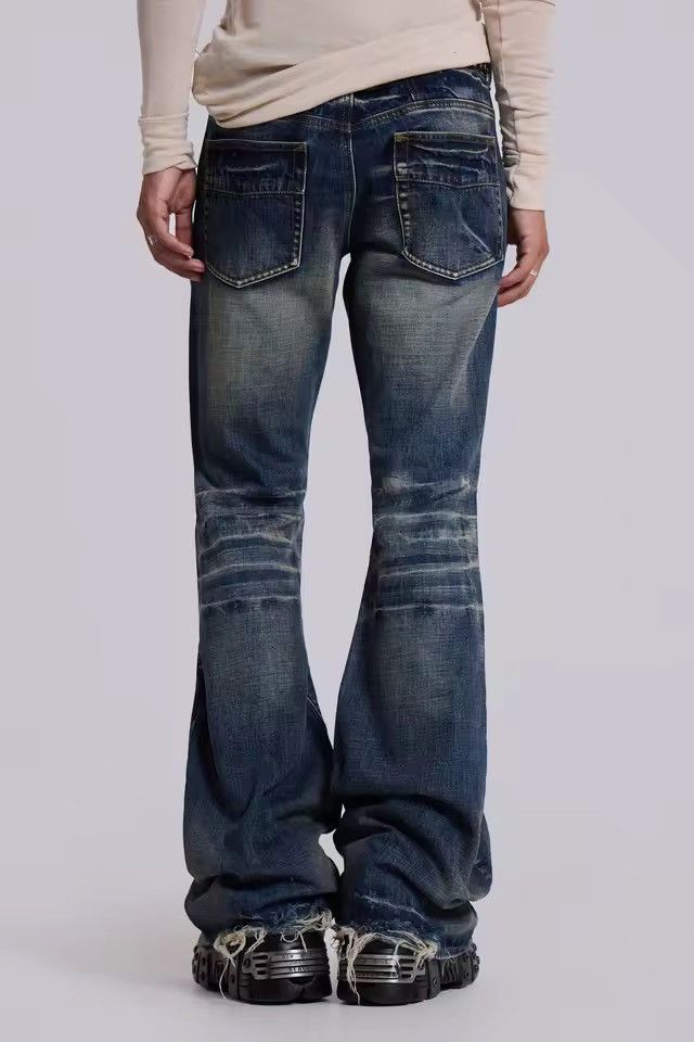 Vintage Bootcut Y2k Distressed Flared Washed Streetwear Jeans Size US 32 / EU 48 - 2 Thumbnail