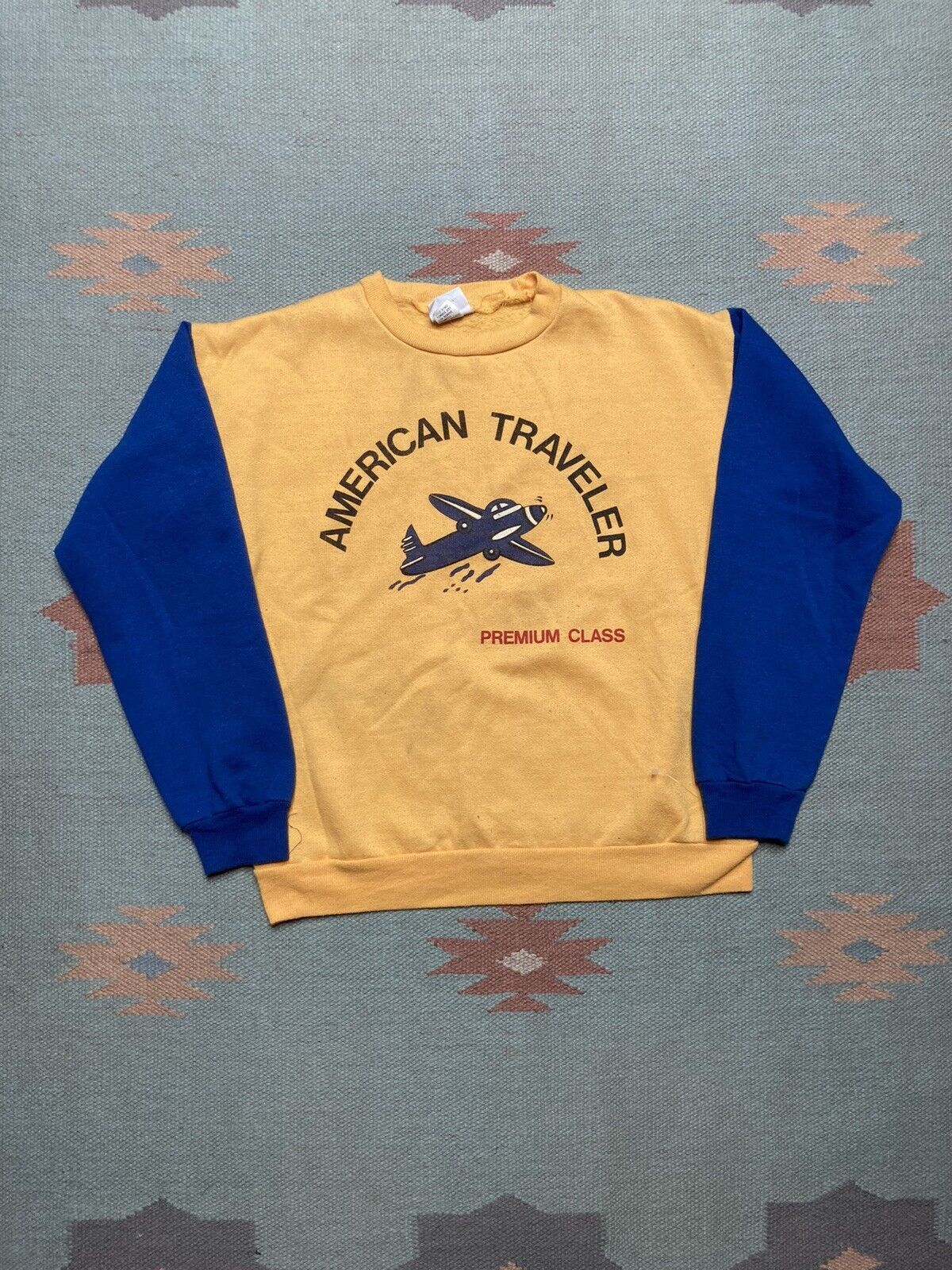 Vintage VTG sweatshirt American traveler plane youth M baby tee Size S / US 4 / IT 40 - 1 Thumbnail