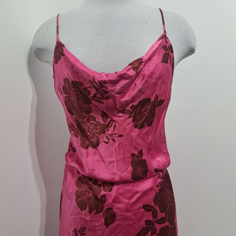 Zara Zara Floral Print Cowl Neck Feminine Glam Sleeveless Maxi Dr Size M / US 6-8 / IT 42-44 - 6 Thumbnail