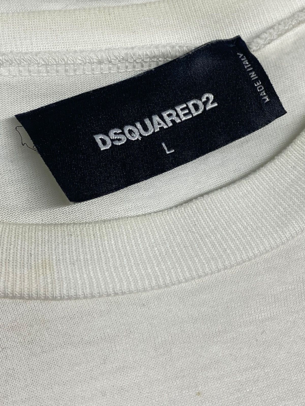 Dsquared2 🔥 DSQUARED2 BOLD LOGO DIAGONAL TEE Y2K ITALY FLEX Size US L / EU 52-54 / 3 - 12 Thumbnail