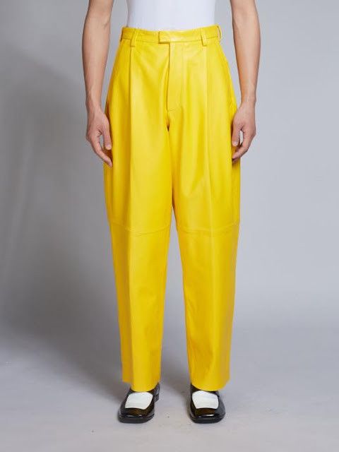 Marni o1w1db11124 Leather Pant in Yellow Size US 30 / EU 46 - 1 Preview
