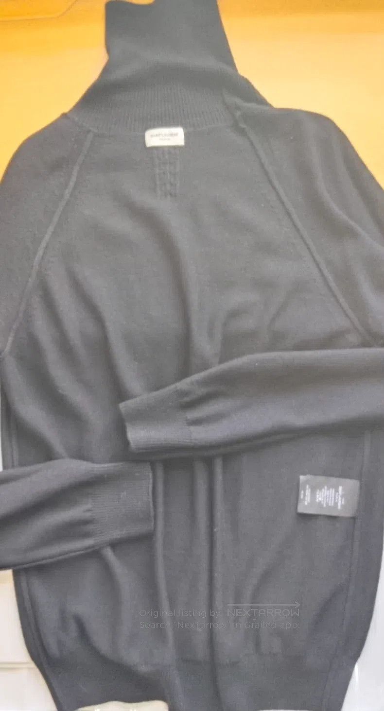 Saint Laurent Paris Saint Laurent Paris Black High-neck Wool Sweater Size US L / EU 52-54 / 3 - 5 Thumbnail